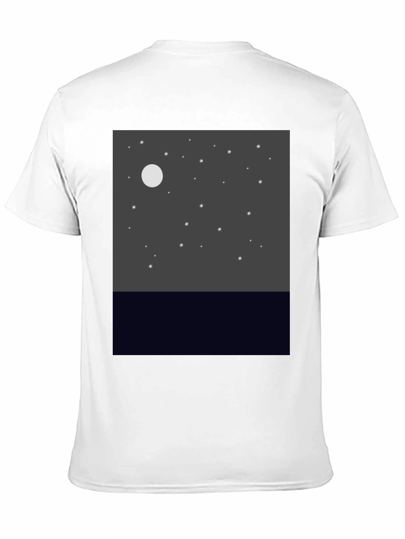 Night Sky Graphic Tee - Black Cotton Comfort