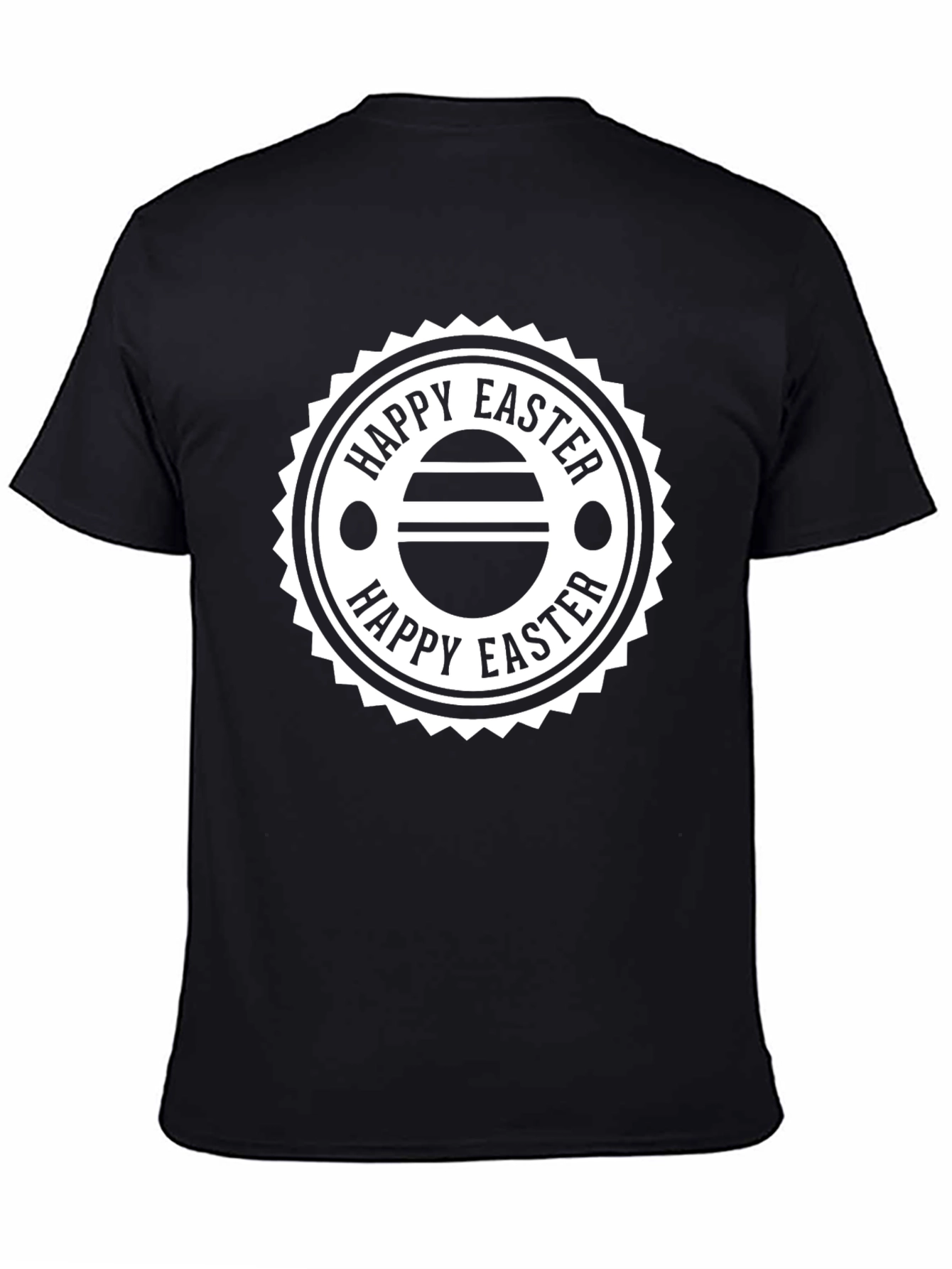 Happy Easter Graphic Tee - Black Unisex T-Shirt
