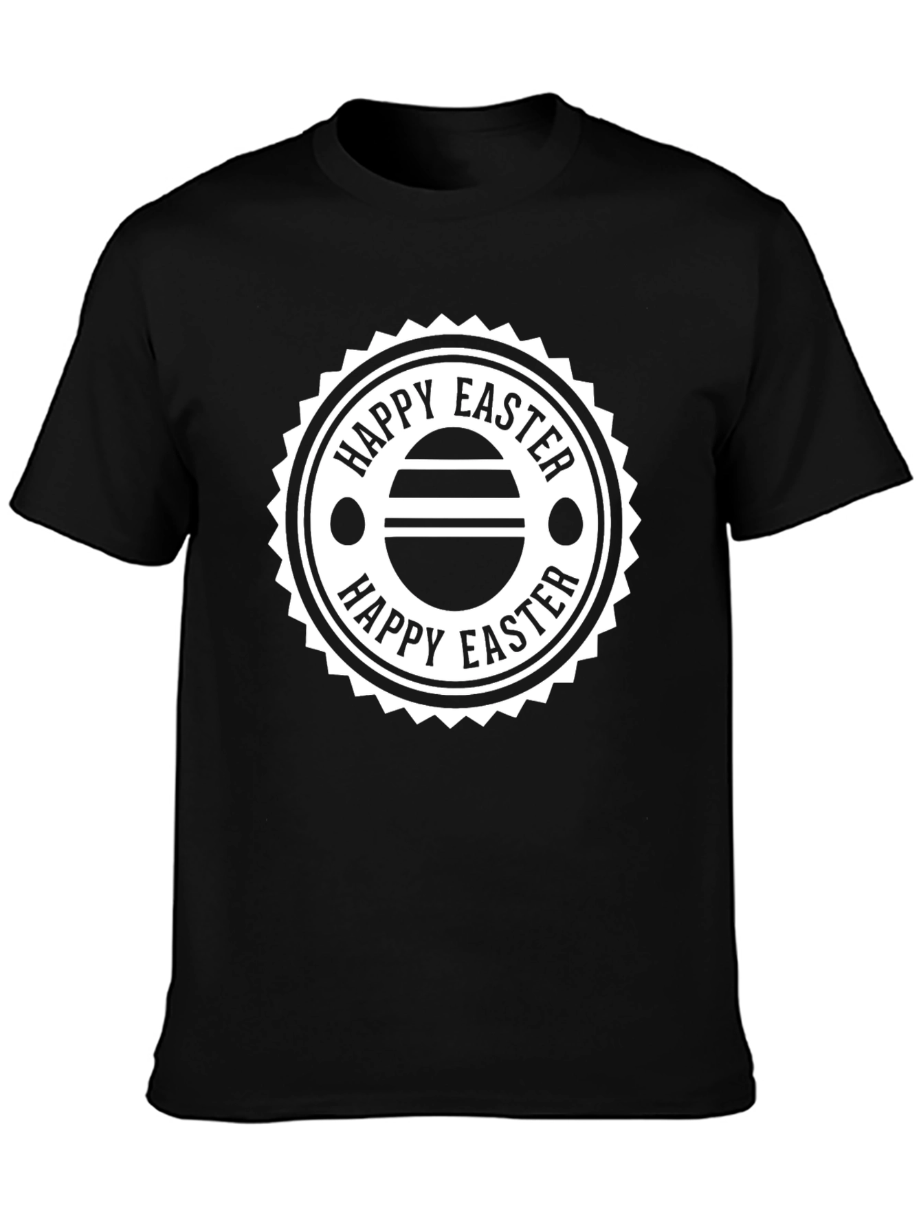 Happy Easter Graphic Tee - Black Unisex T-Shirt