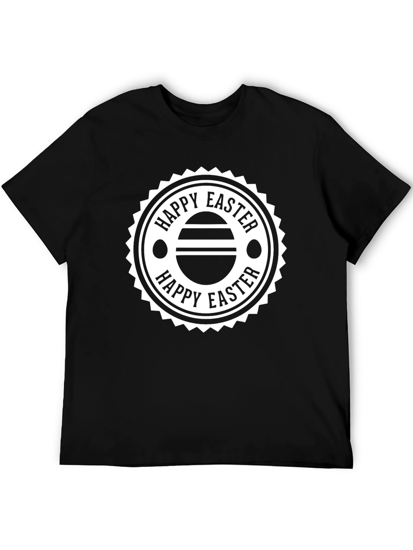 Happy Easter Graphic Tee - Black Unisex T-Shirt
