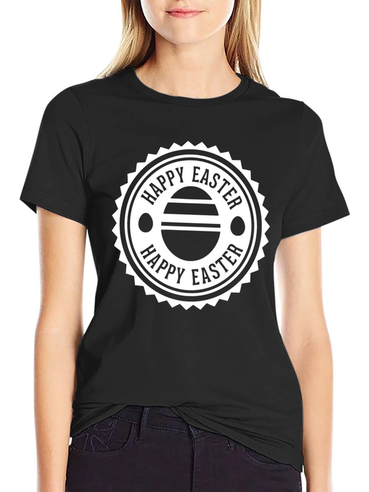 Happy Easter Graphic Tee - Black Unisex T-Shirt