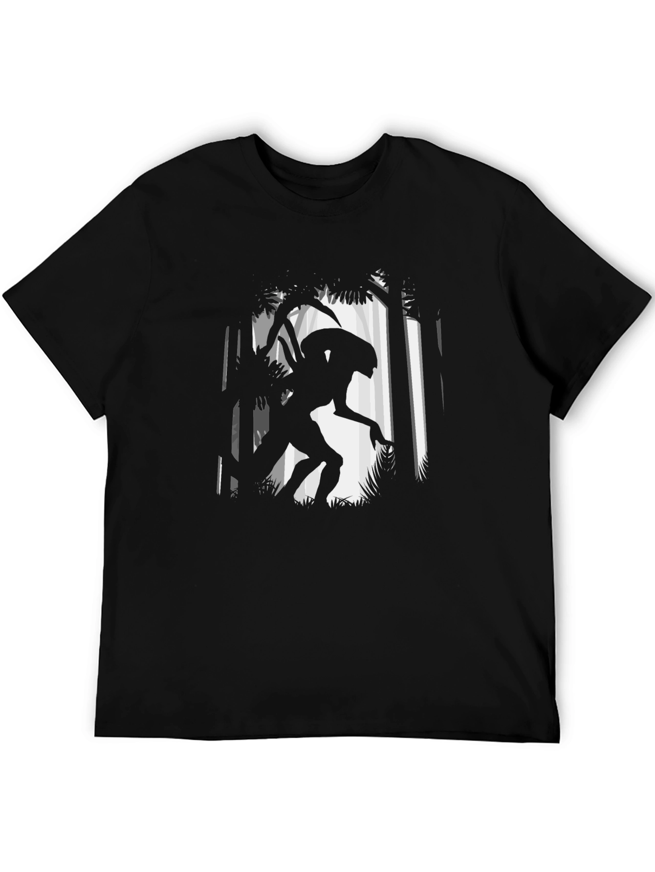 Alien in Forest Graphic Print T-Shirt