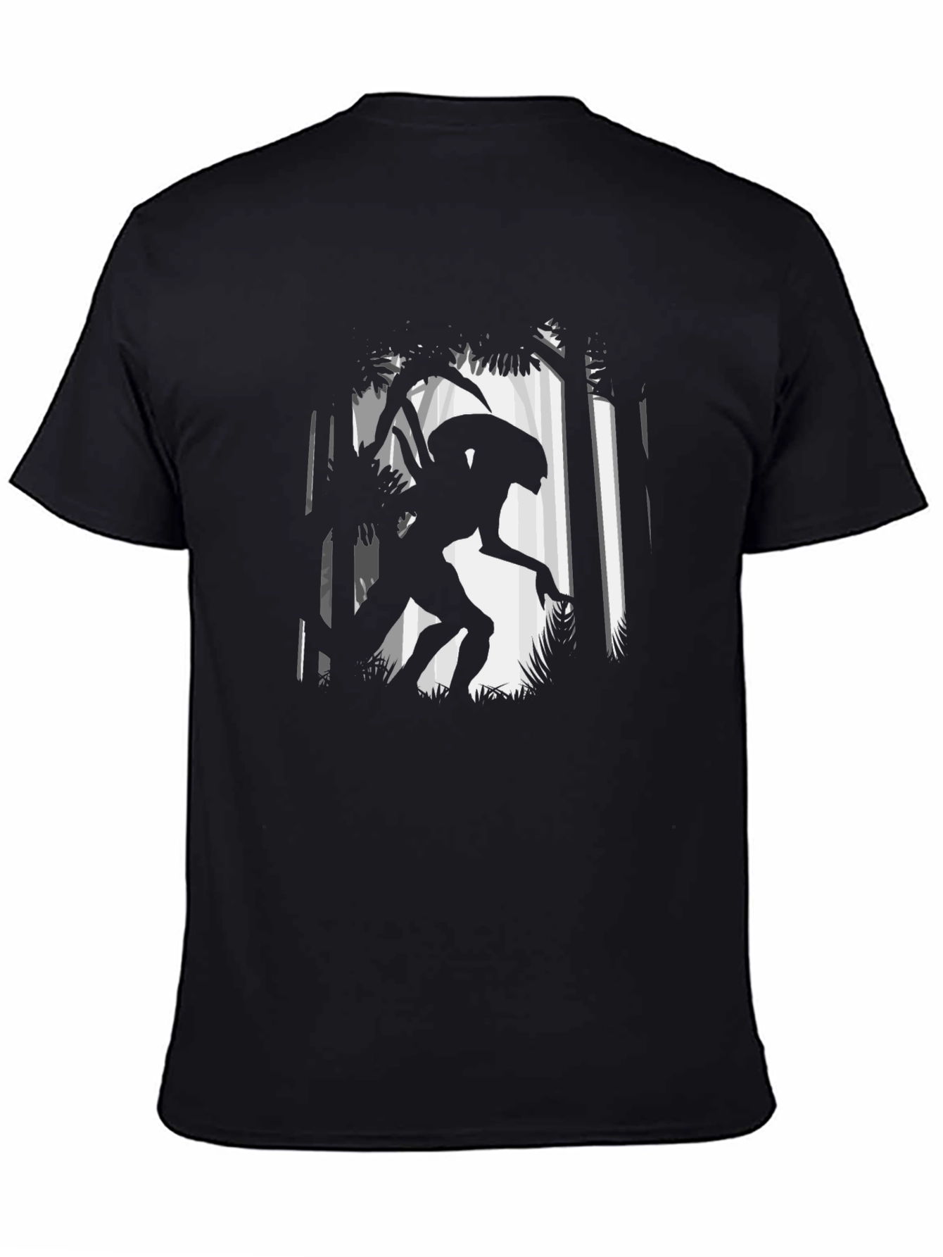 Alien in Forest Graphic Print T-Shirt