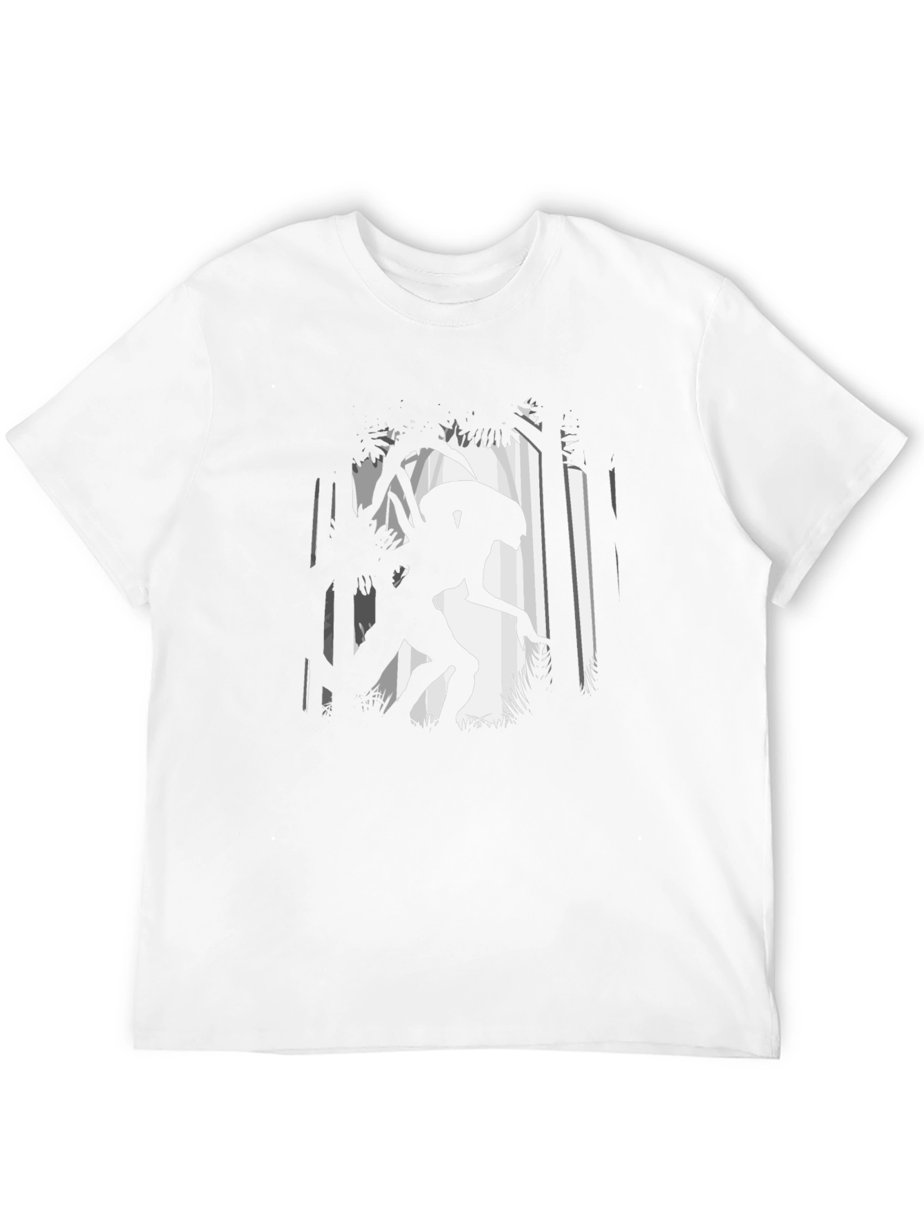 Alien in Forest Graphic Print T-Shirt