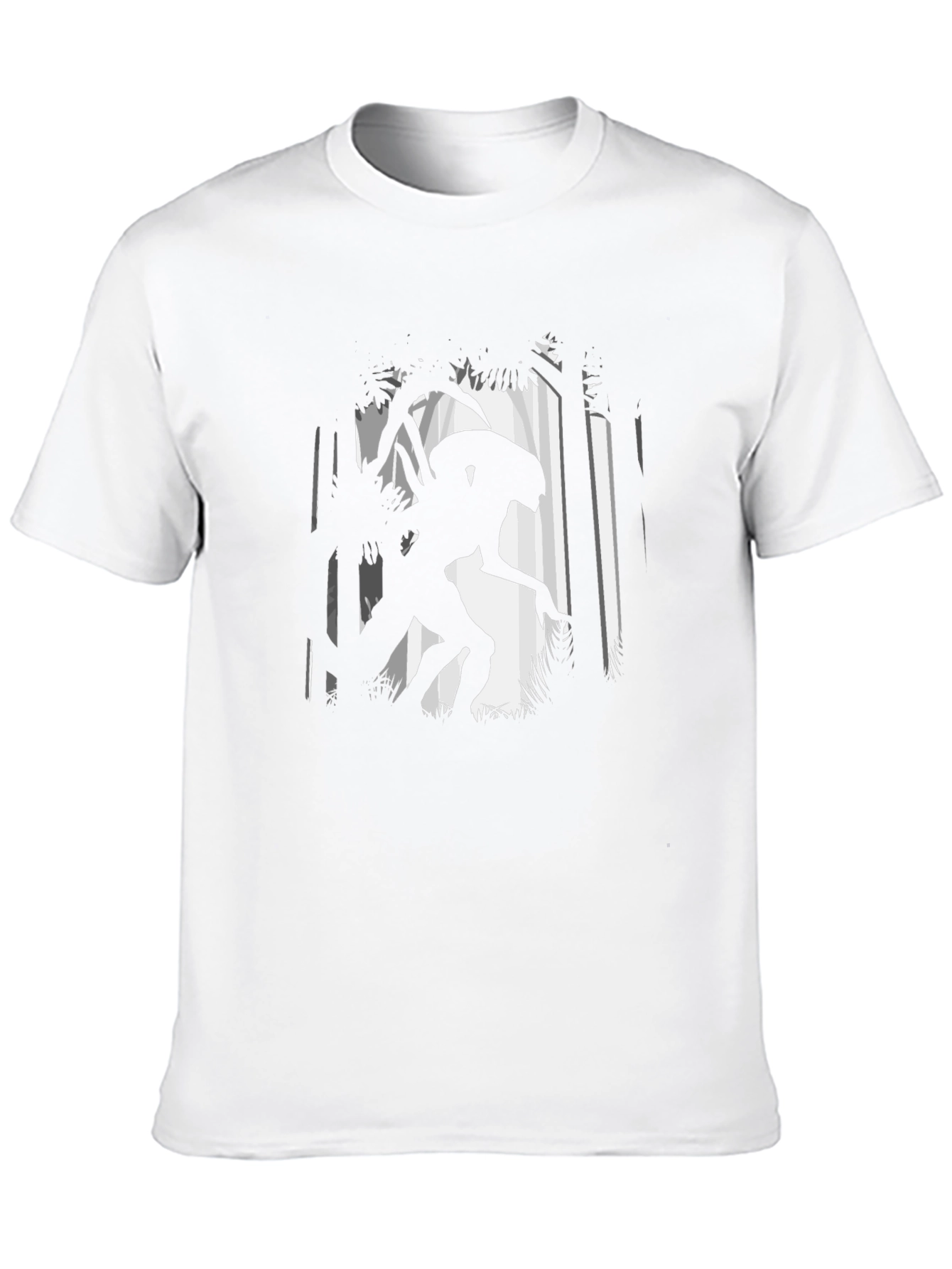 Alien in Forest Graphic Print T-Shirt