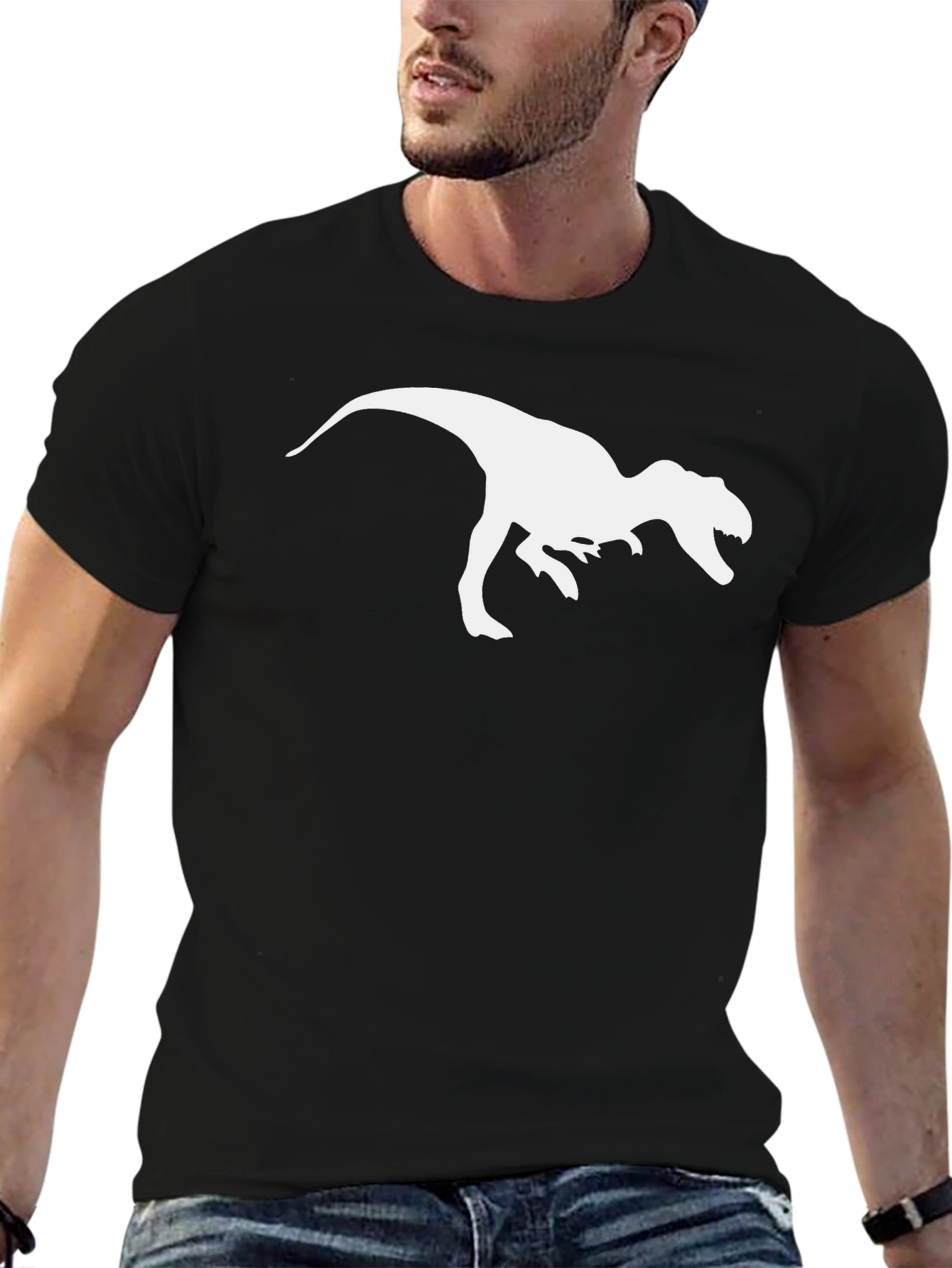 Dino T-Rex Graphic Tee - Black