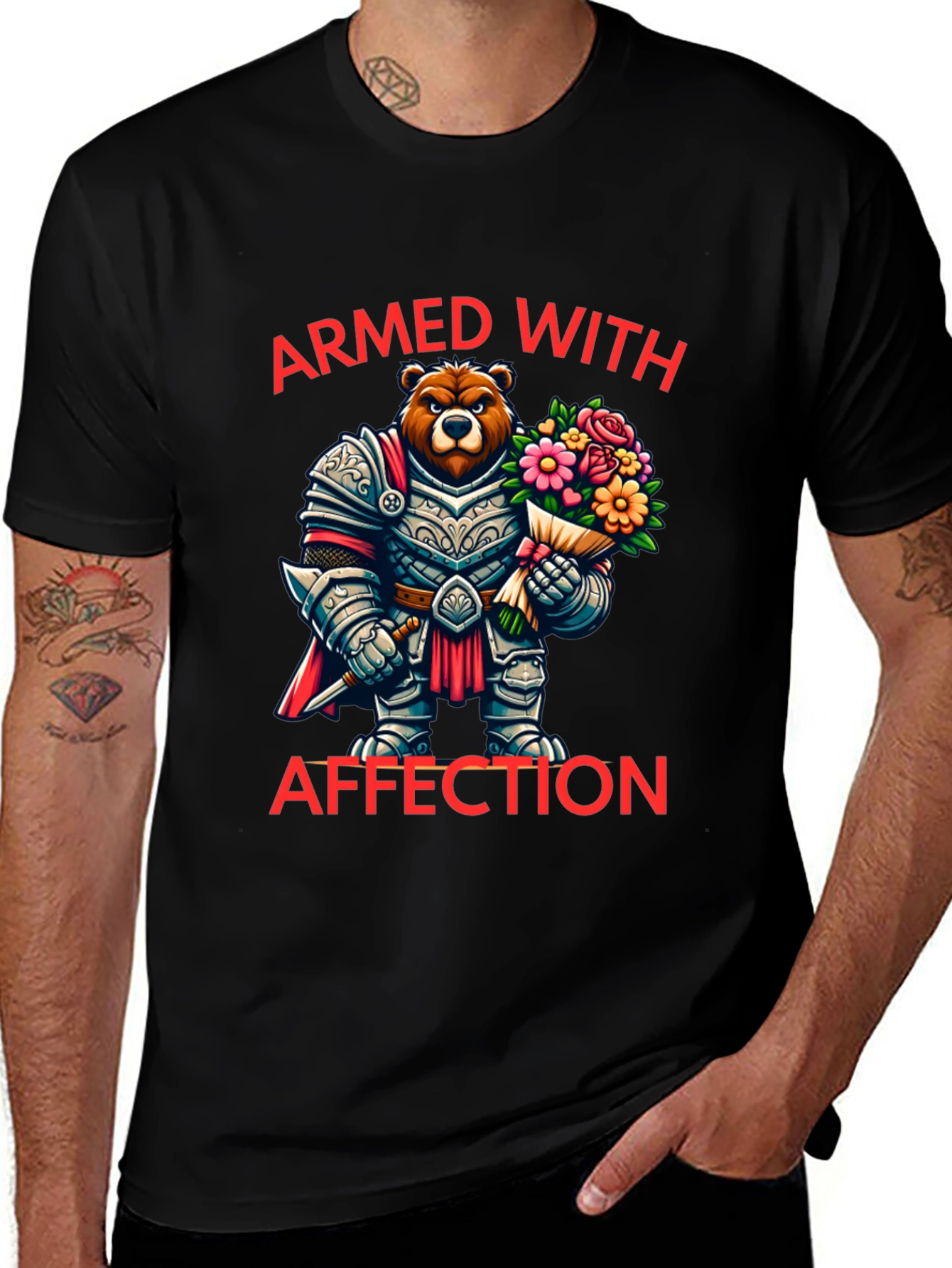 Armed With Affection Bear T-Shirt