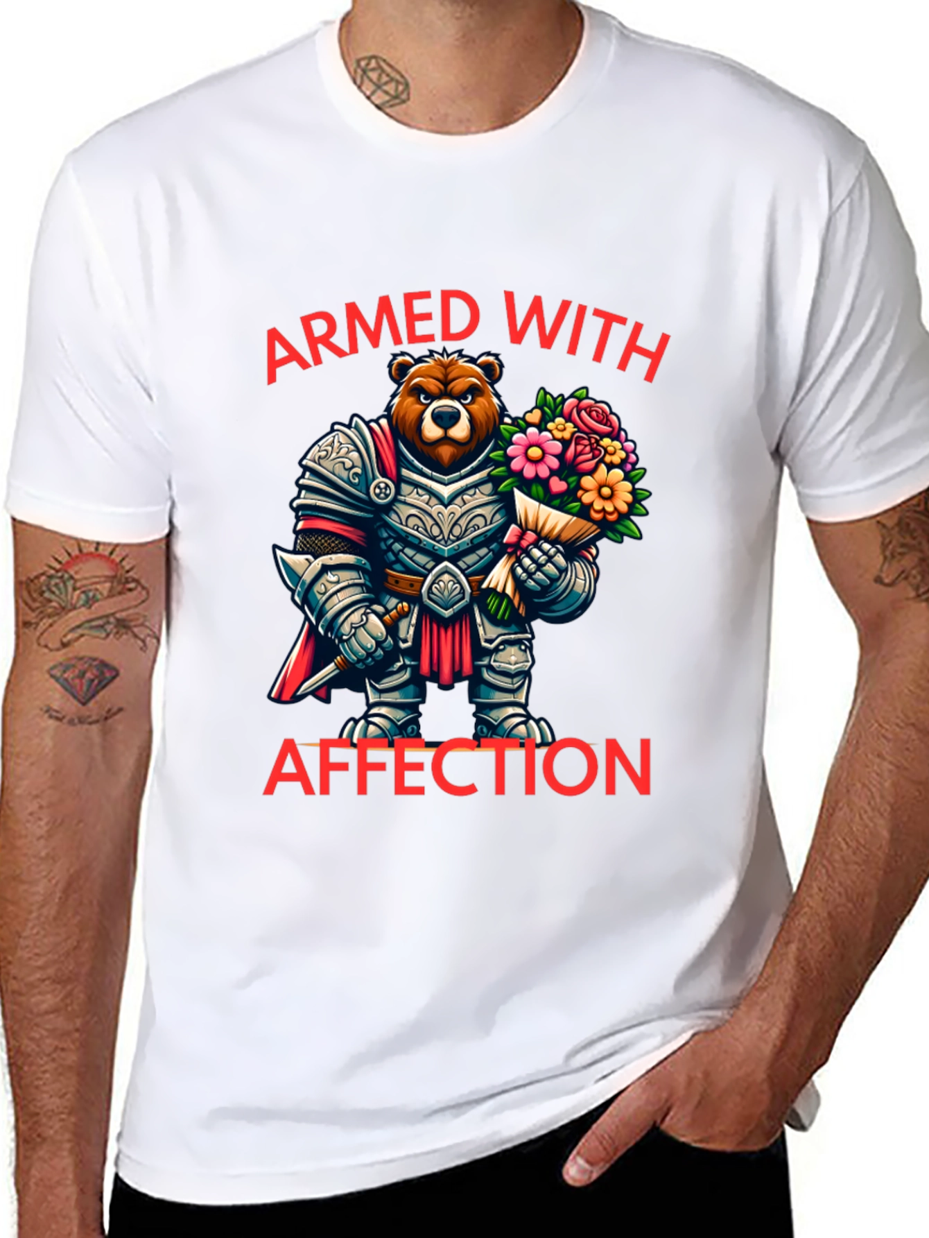 Armed With Affection Bear T-Shirt