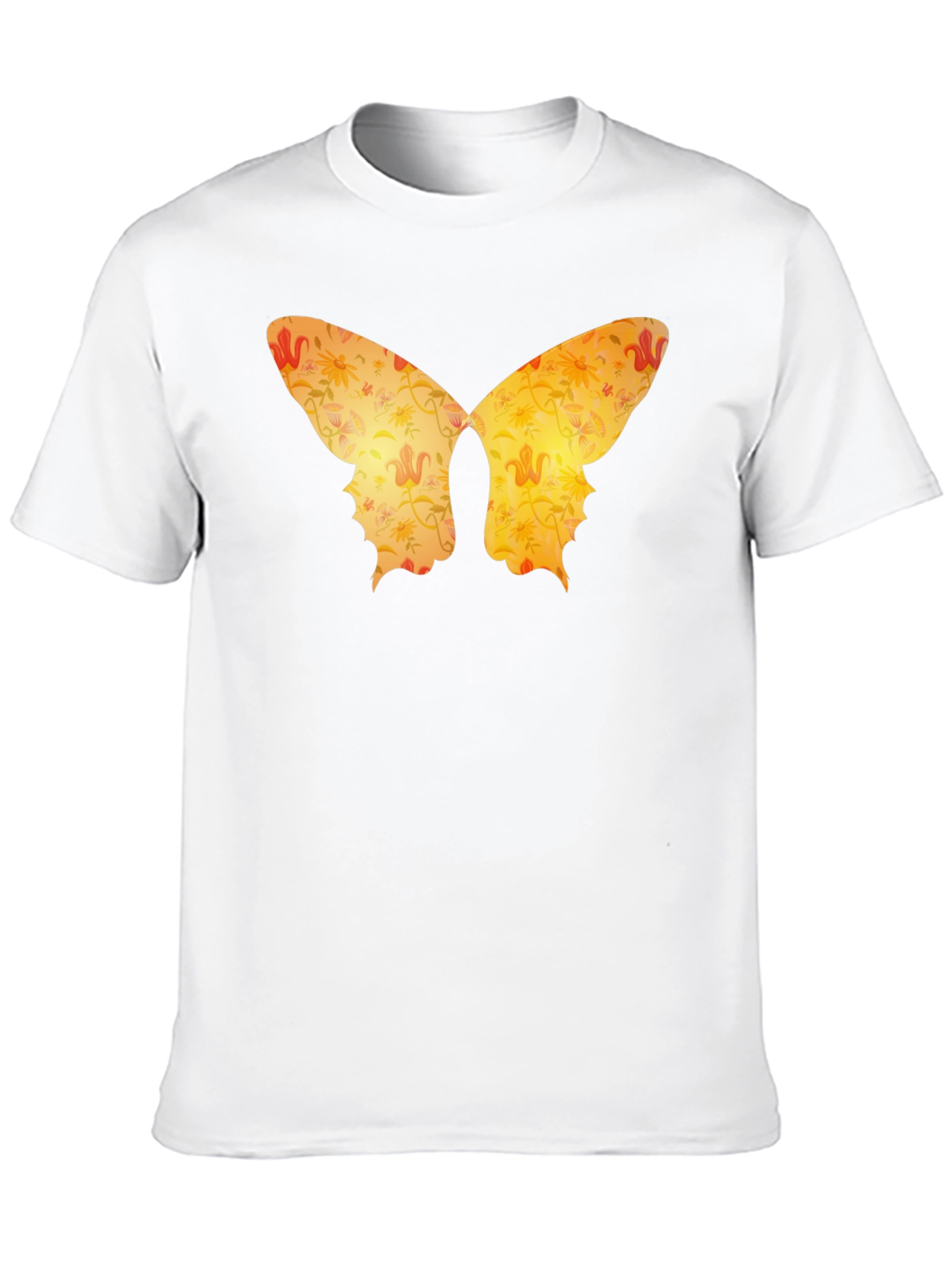 Butterfly Silhouette Floral Graphic Tee