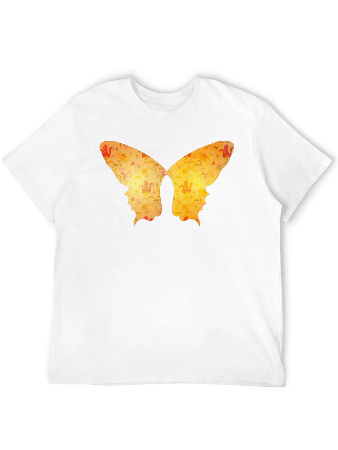 Butterfly Silhouette Floral Graphic Tee