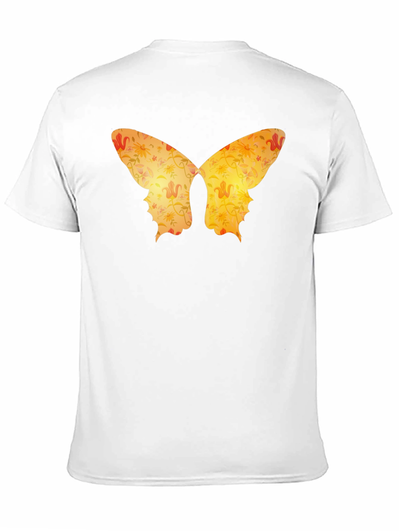 Butterfly Silhouette Floral Graphic Tee