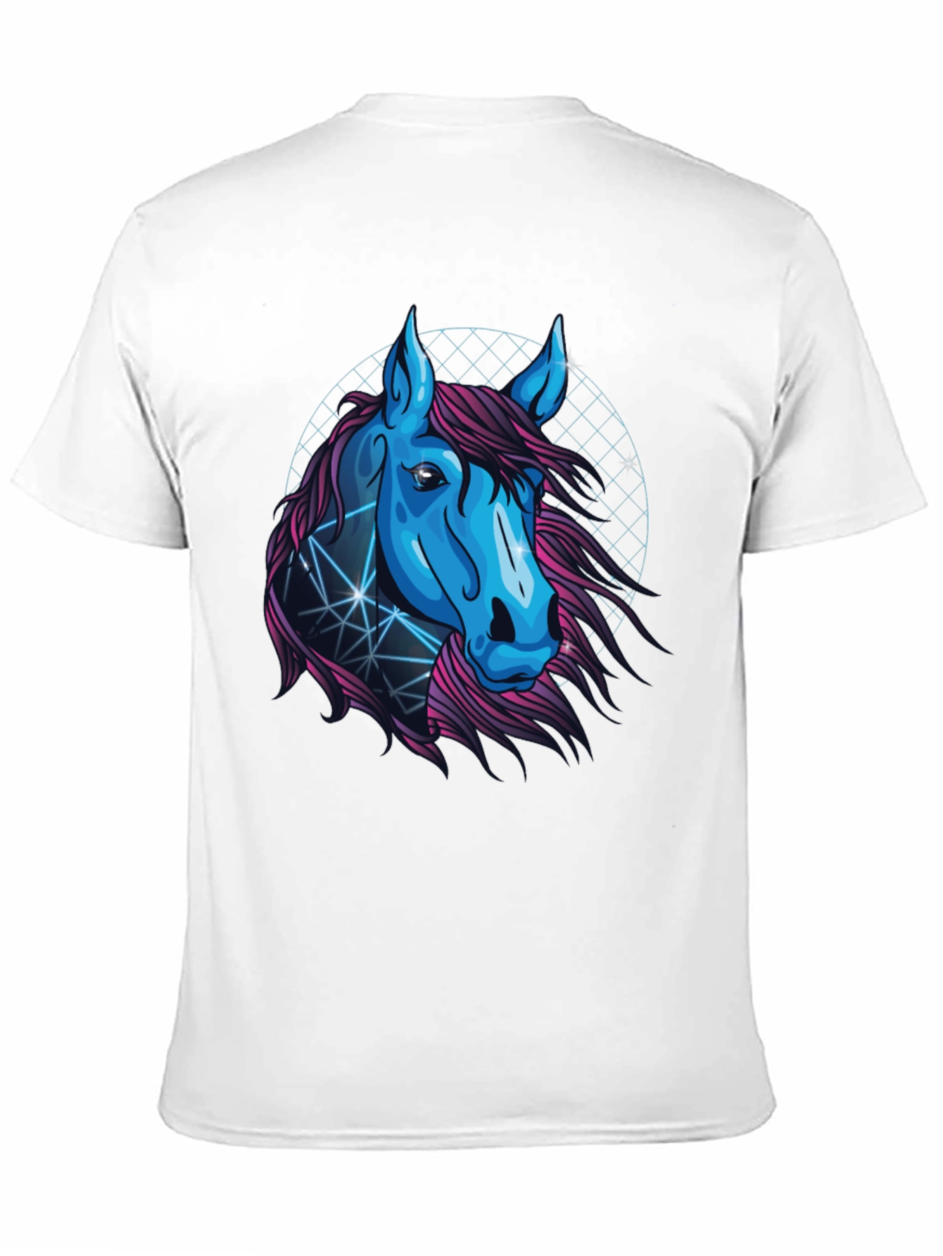 Cyber Horse Graphic Tee - Stylish Black T-Shirt