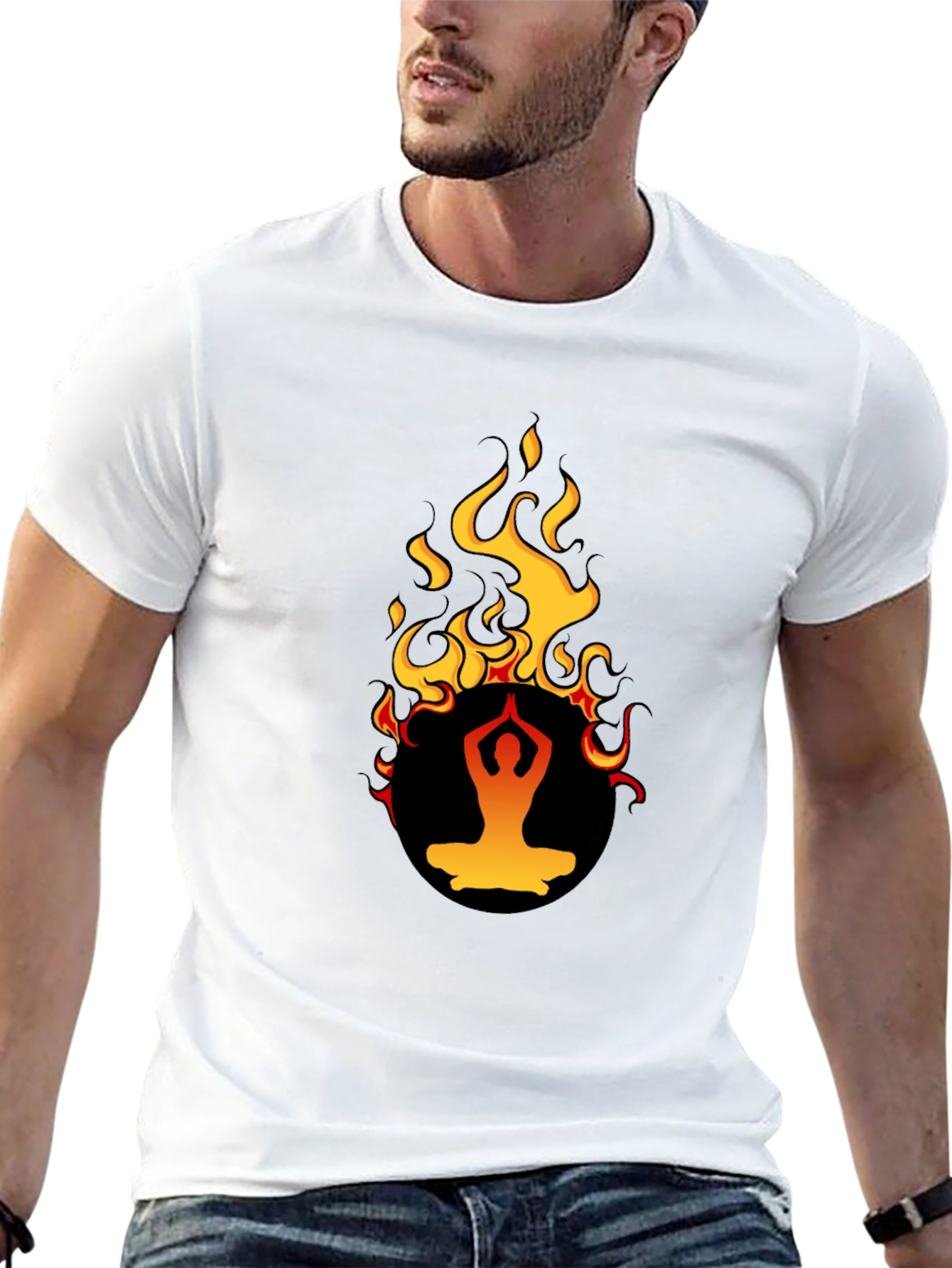 Yoga Flame T-Shirt - Spiritual Design