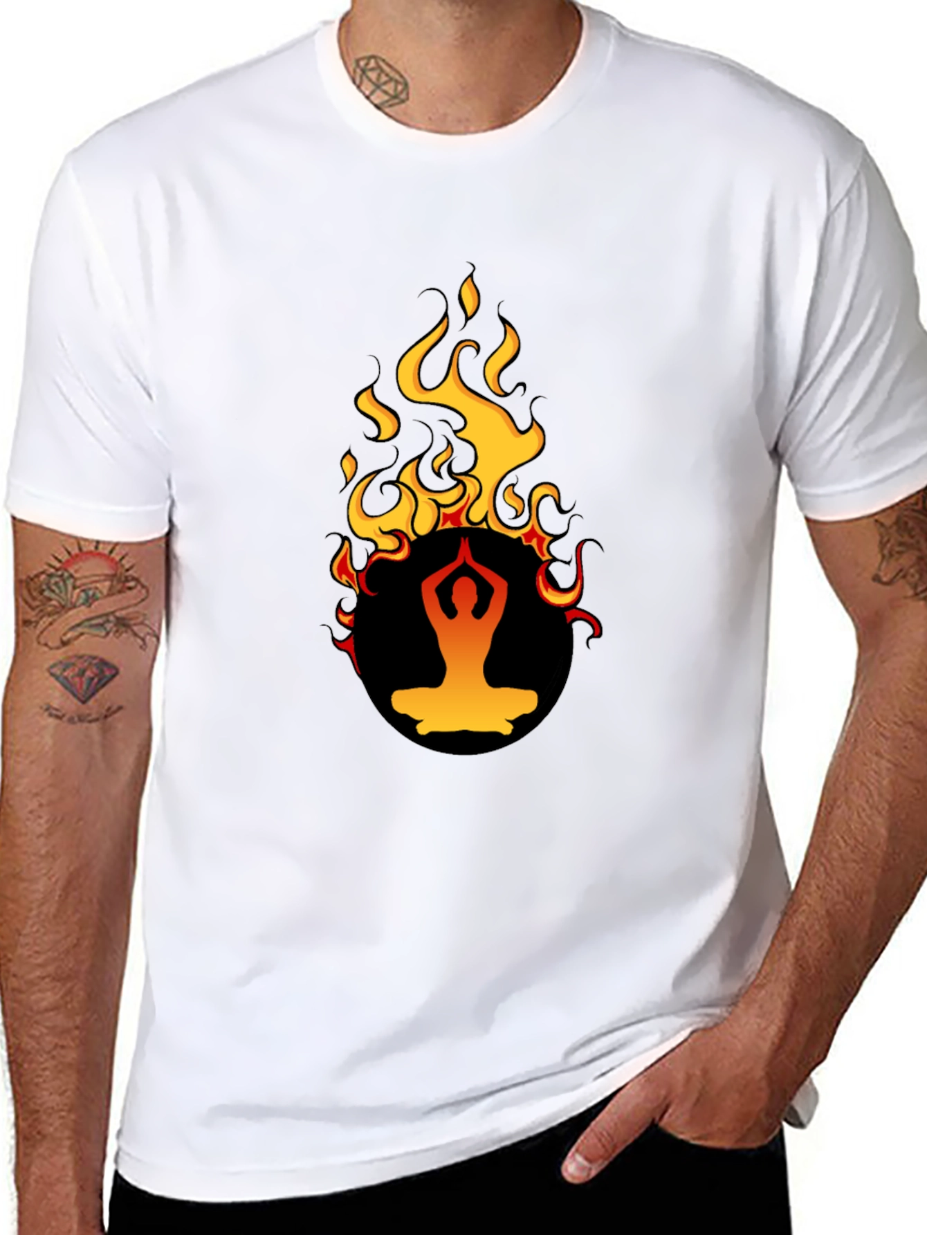 Yoga Flame T-Shirt - Spiritual Design