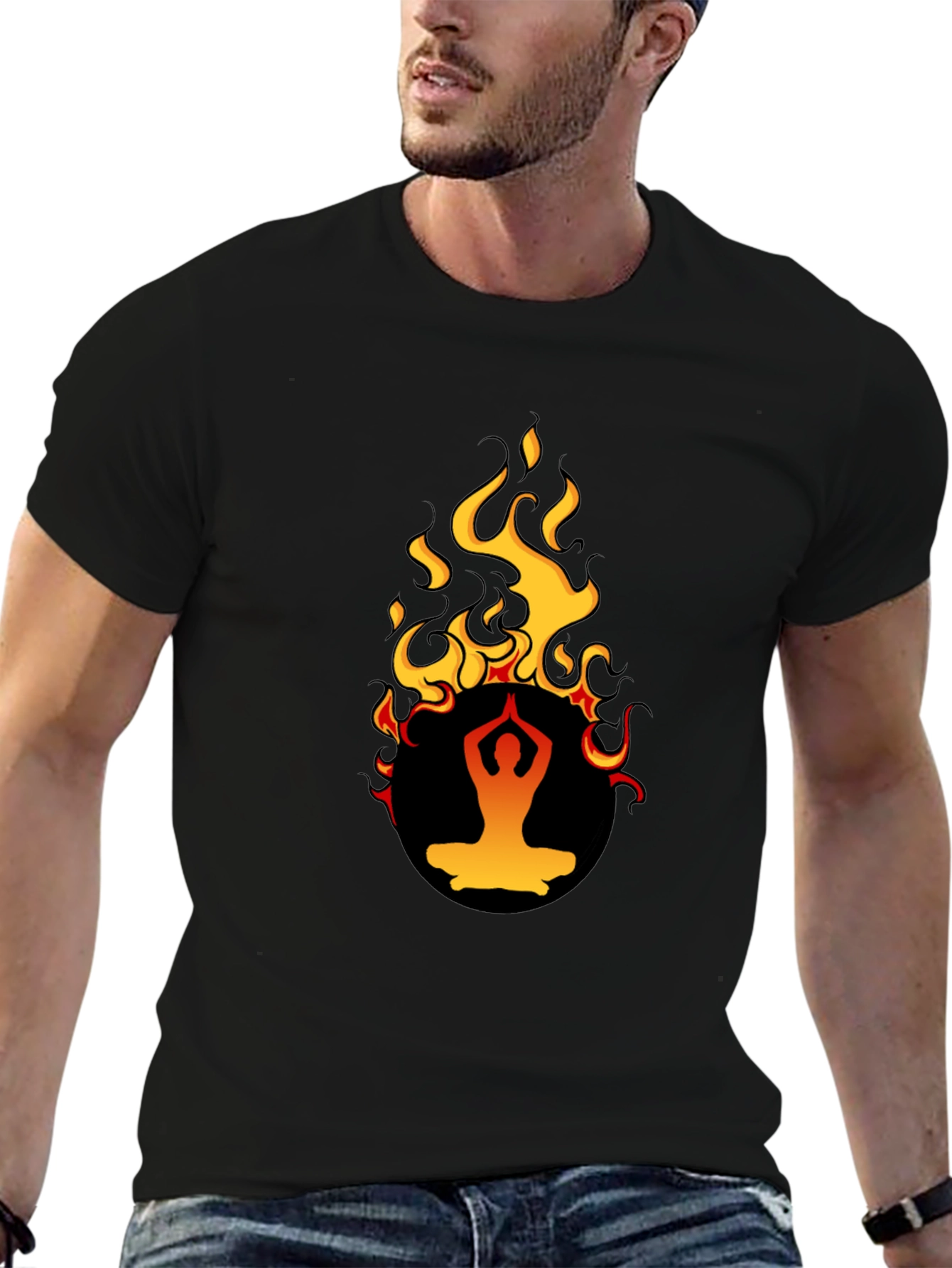 Yoga Flame T-Shirt - Spiritual Design