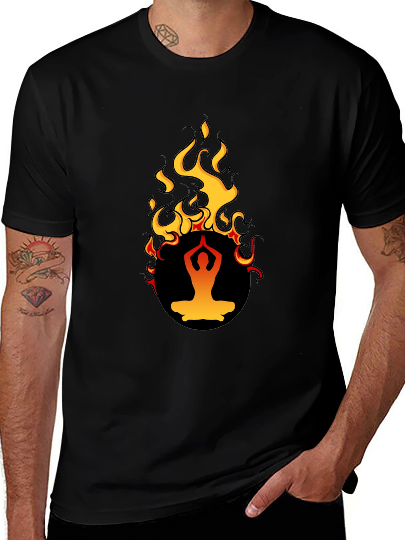 Yoga Flame T-Shirt - Spiritual Design
