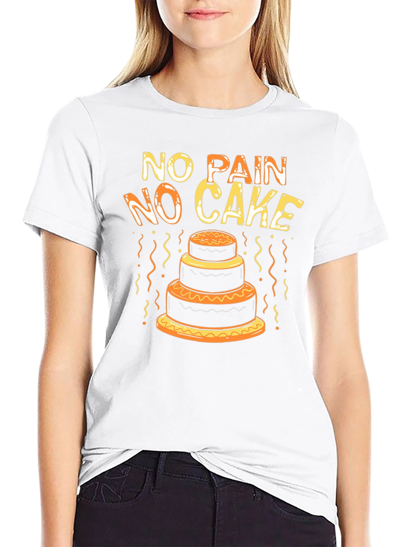 No Pain No Cake Funny T-Shirt