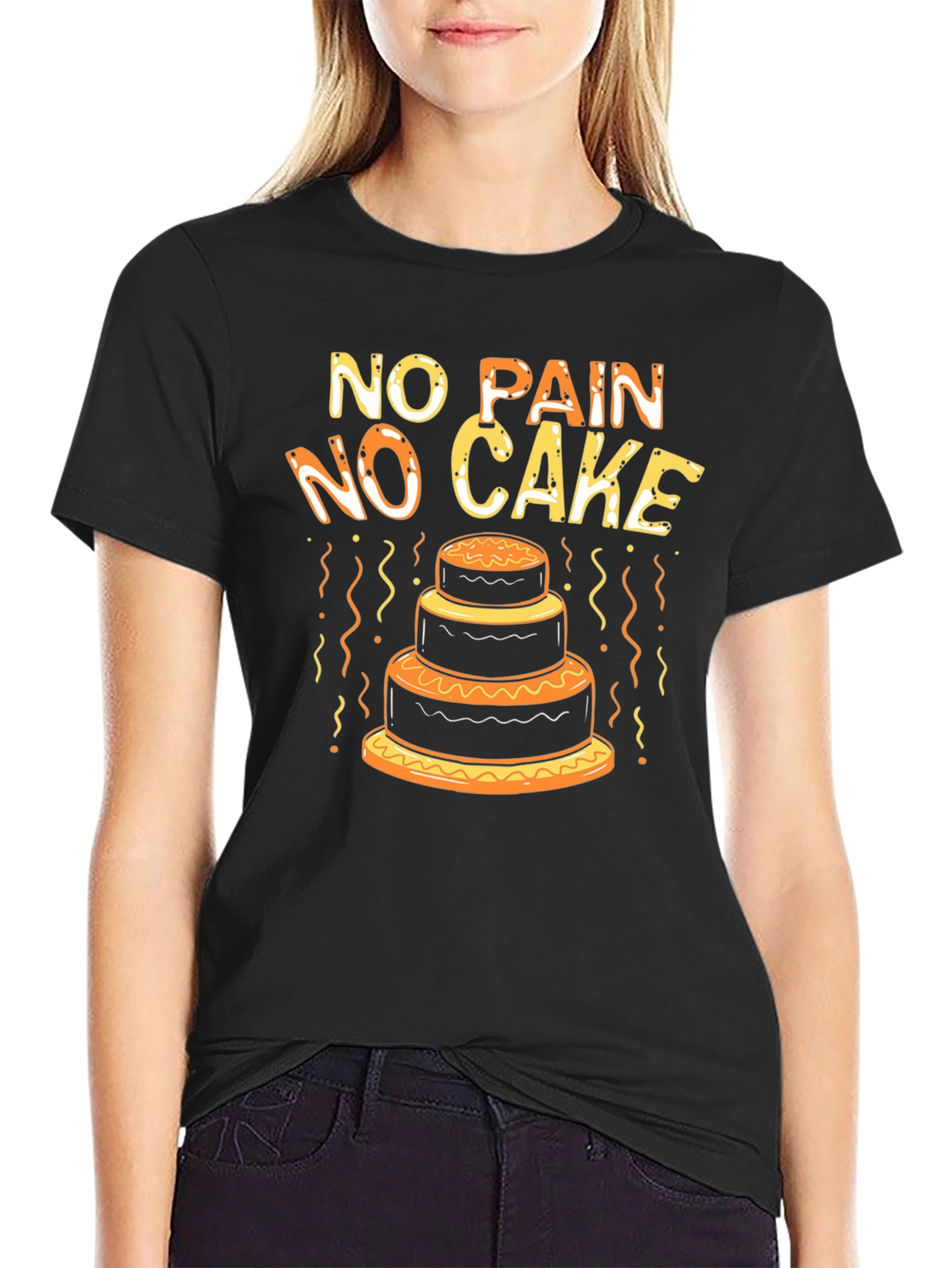 No Pain No Cake Funny T-Shirt