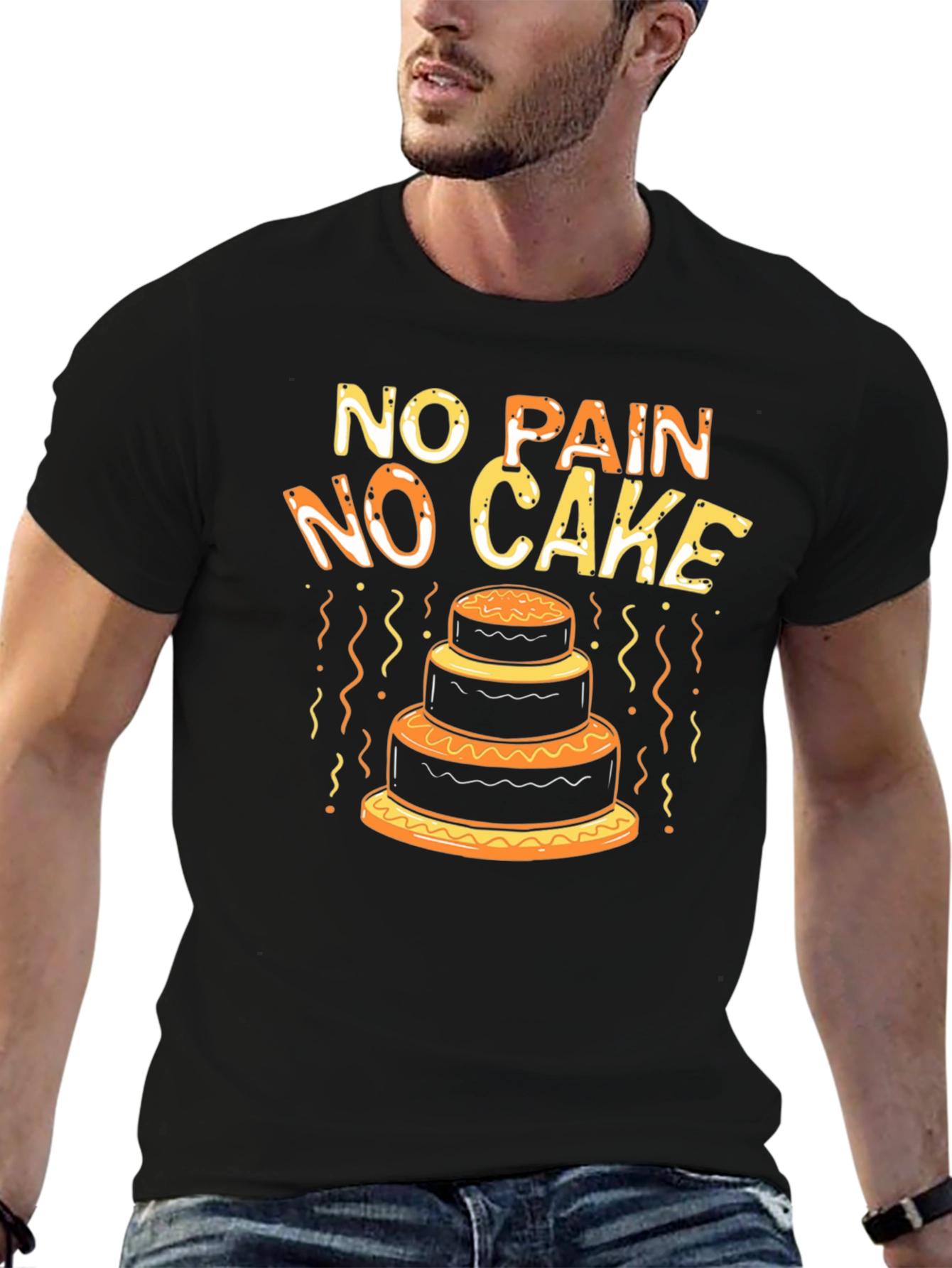 No Pain No Cake Funny T-Shirt