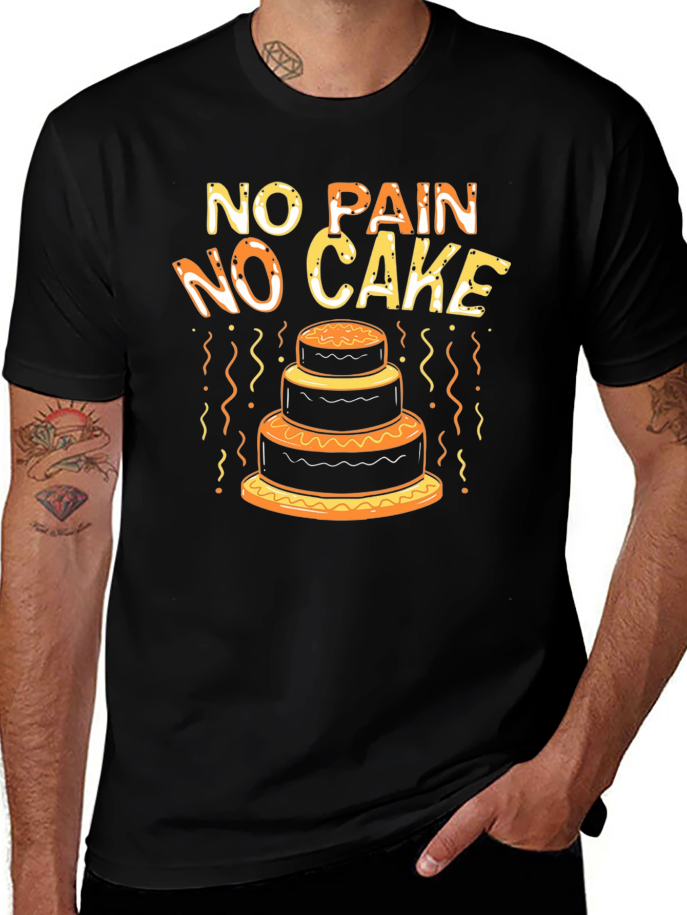 No Pain No Cake Funny T-Shirt