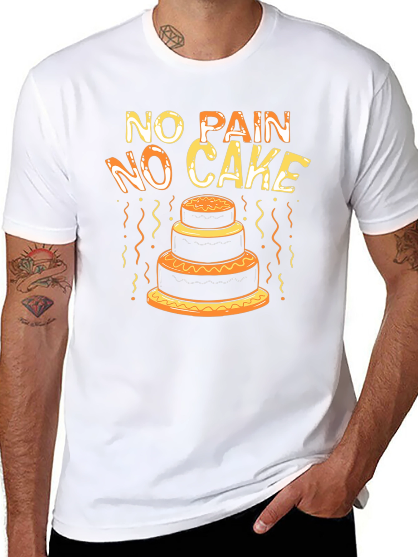 No Pain No Cake Funny T-Shirt