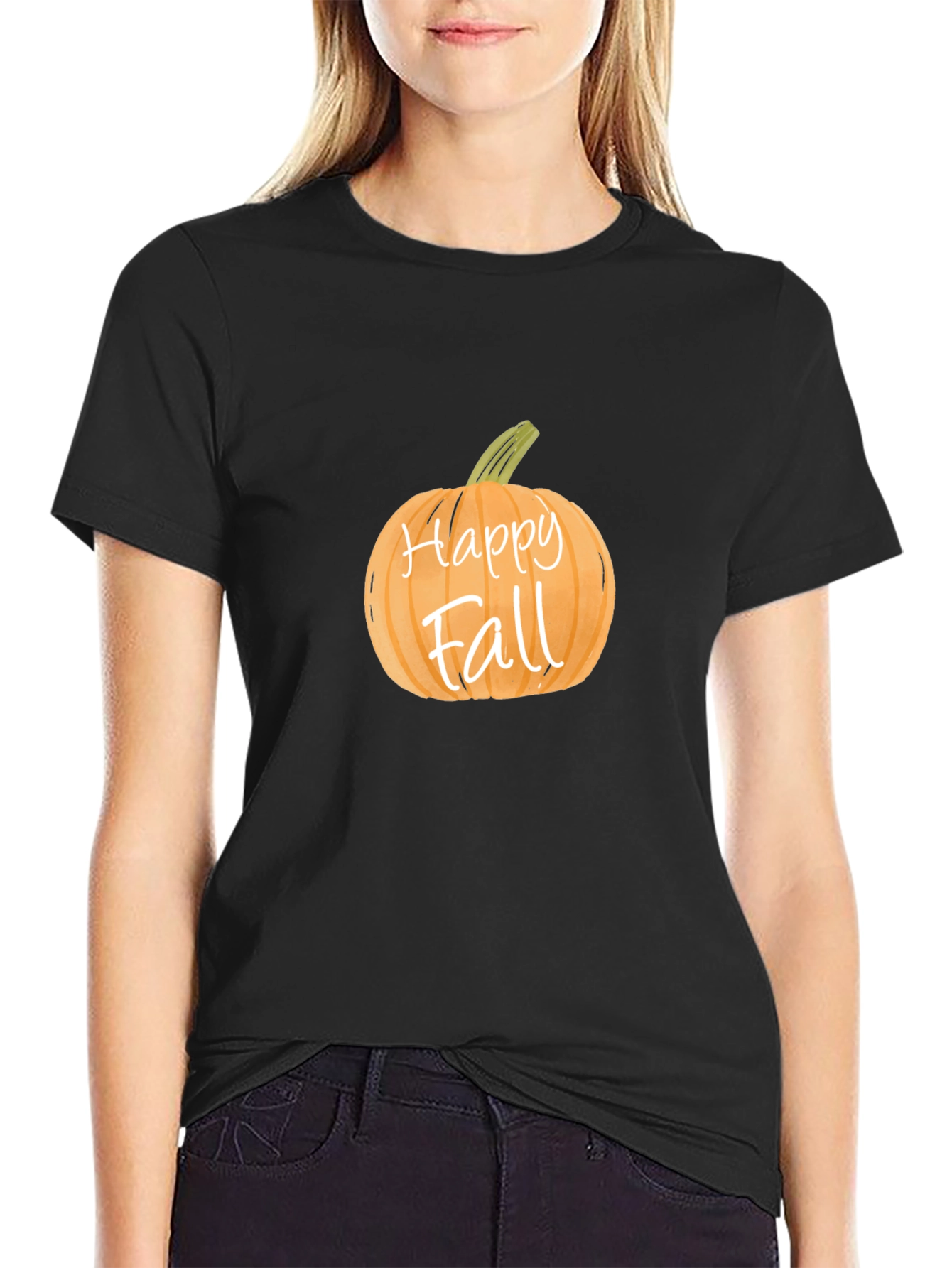 Happy Fall Pumpkin T-Shirt - Autumn Season Tee