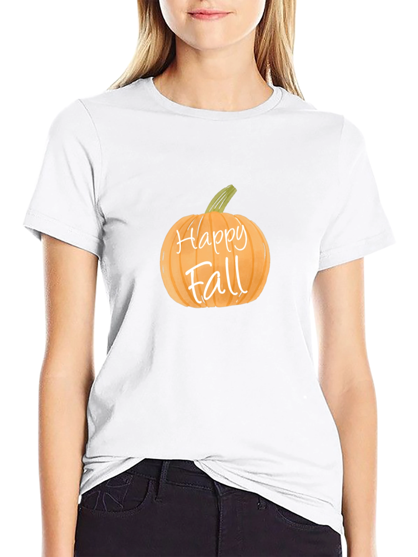 Happy Fall Pumpkin T-Shirt - Autumn Season Tee