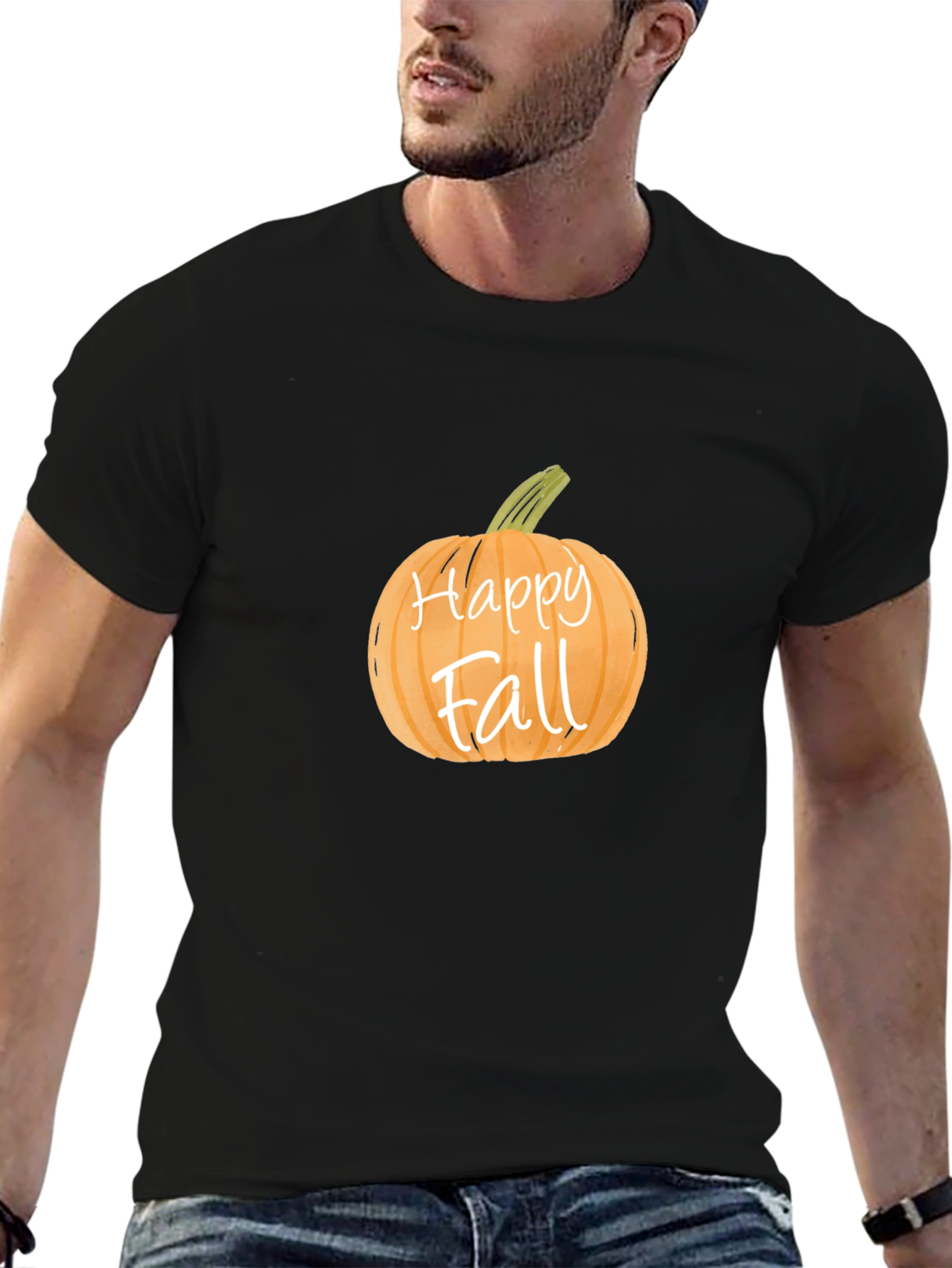 Happy Fall Pumpkin T-Shirt - Autumn Season Tee