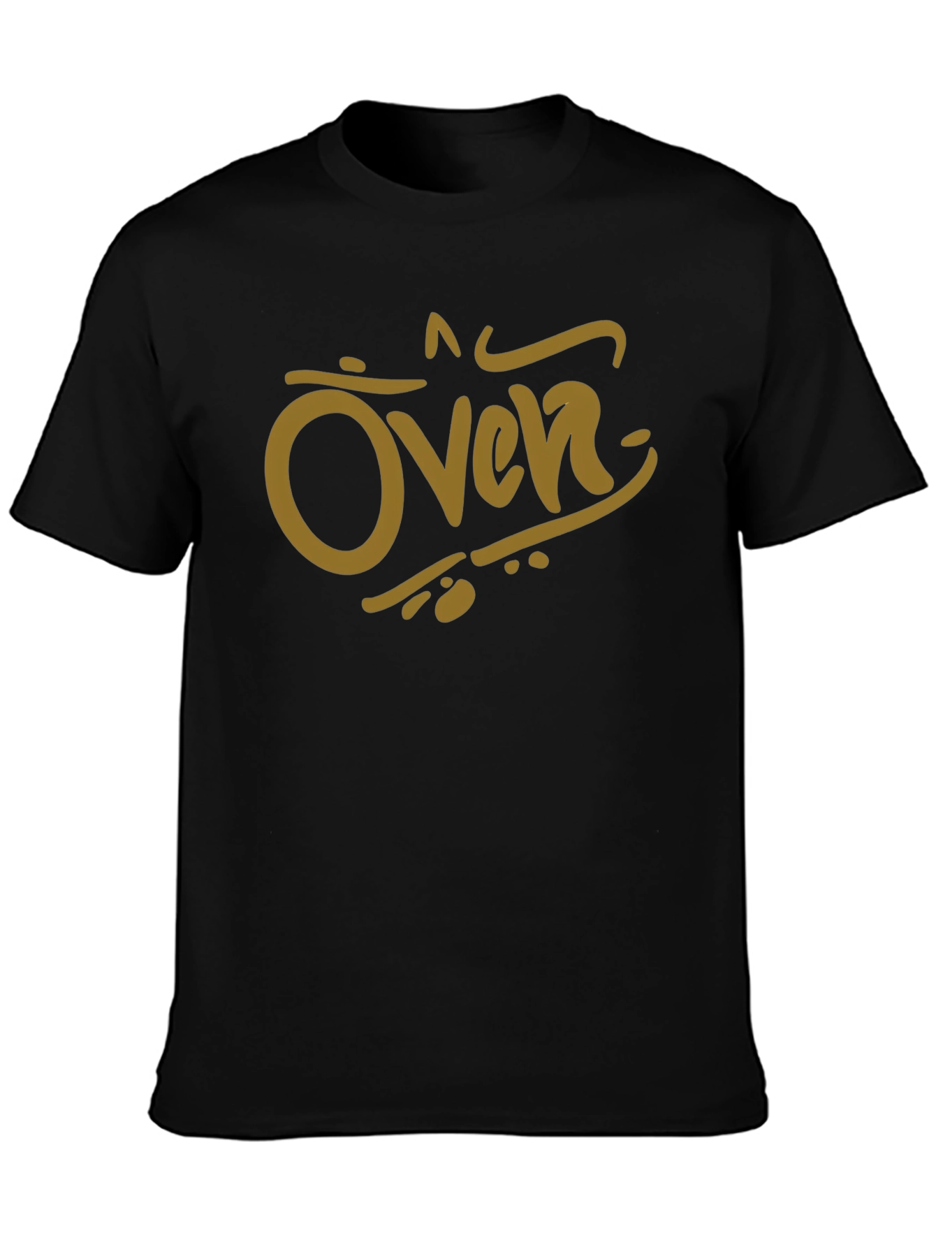 Oven Graphic Tee - Black Cotton Casual Shirt