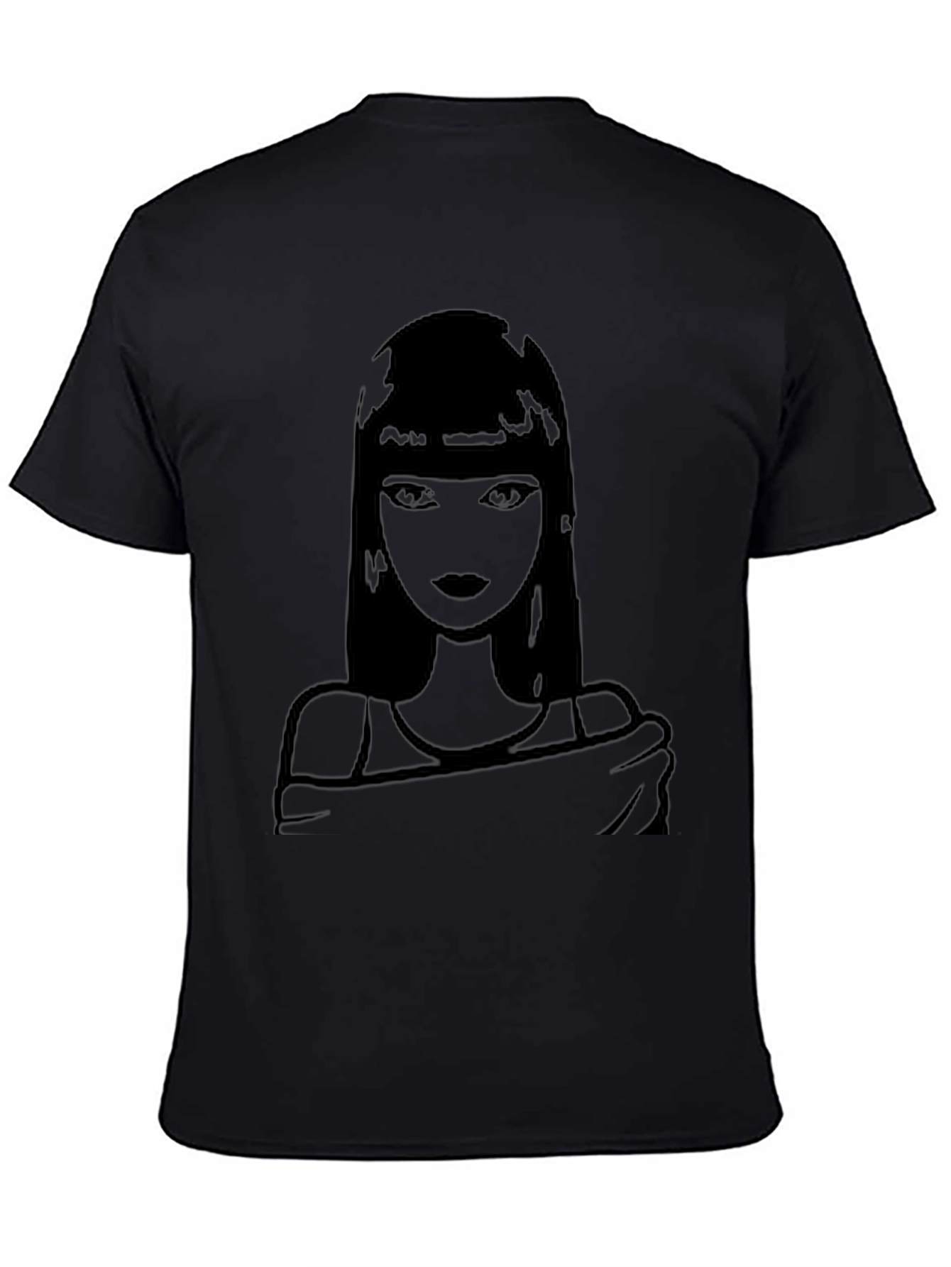Silhouette Woman Graphic T-Shirt - Black