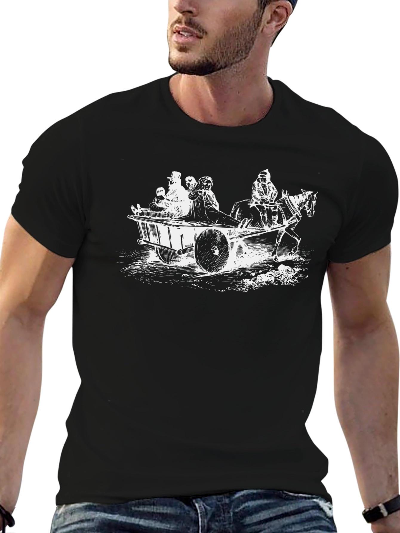Horse Drawn Cart Graphic Tee