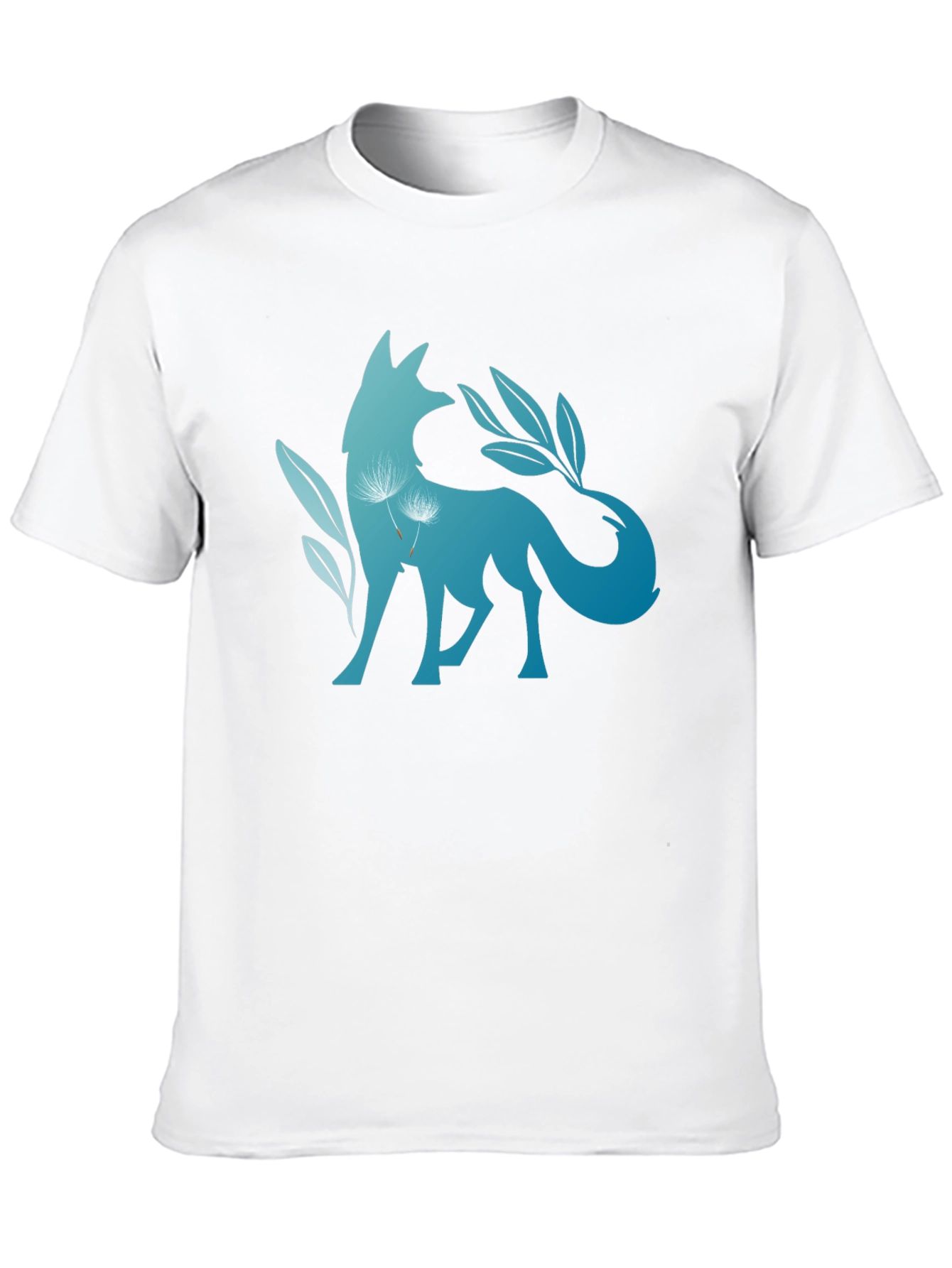 Nature Fox Graphic Tee - Stylish Black T-Shirt