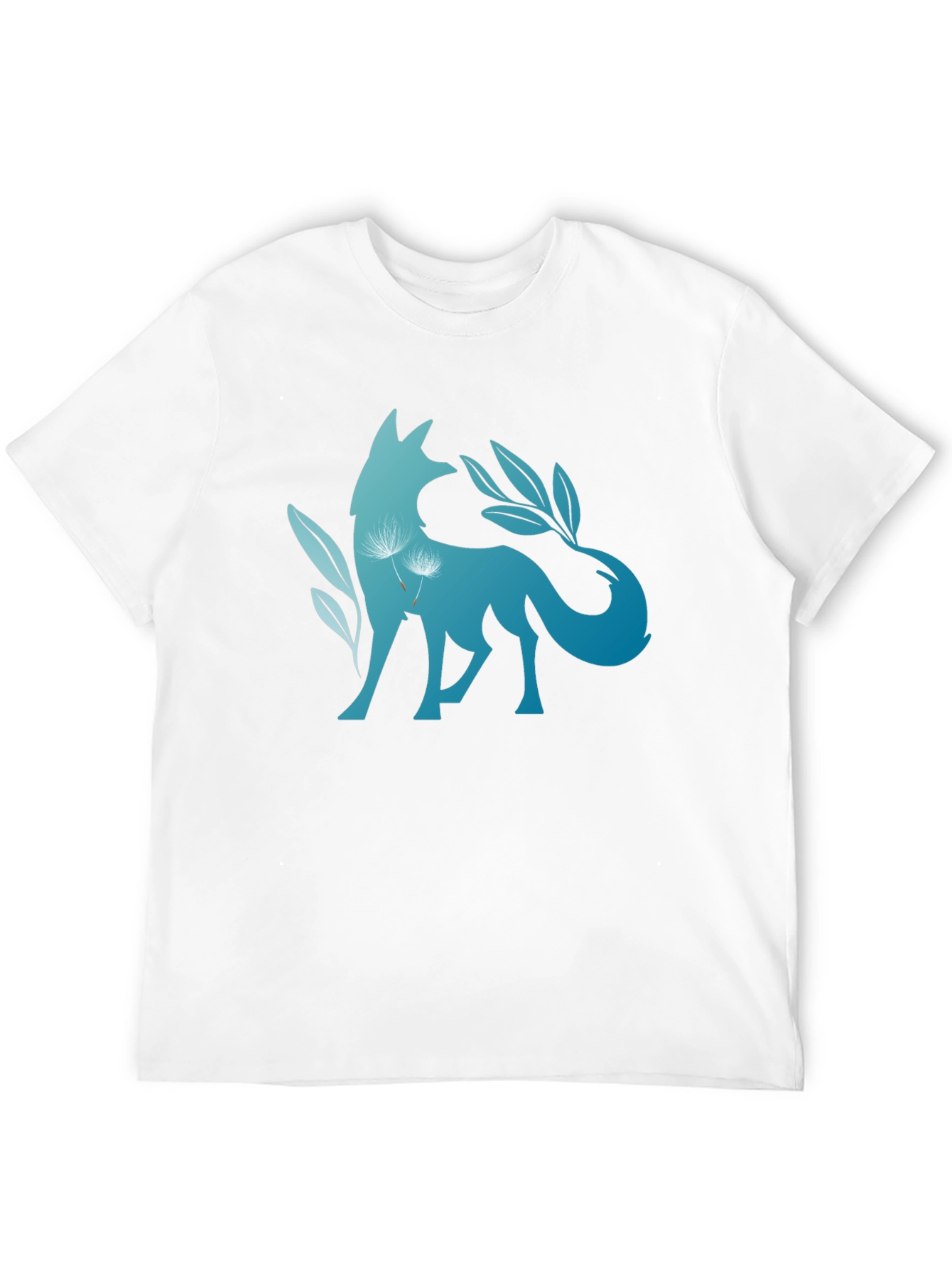 Nature Fox Graphic Tee - Stylish Black T-Shirt