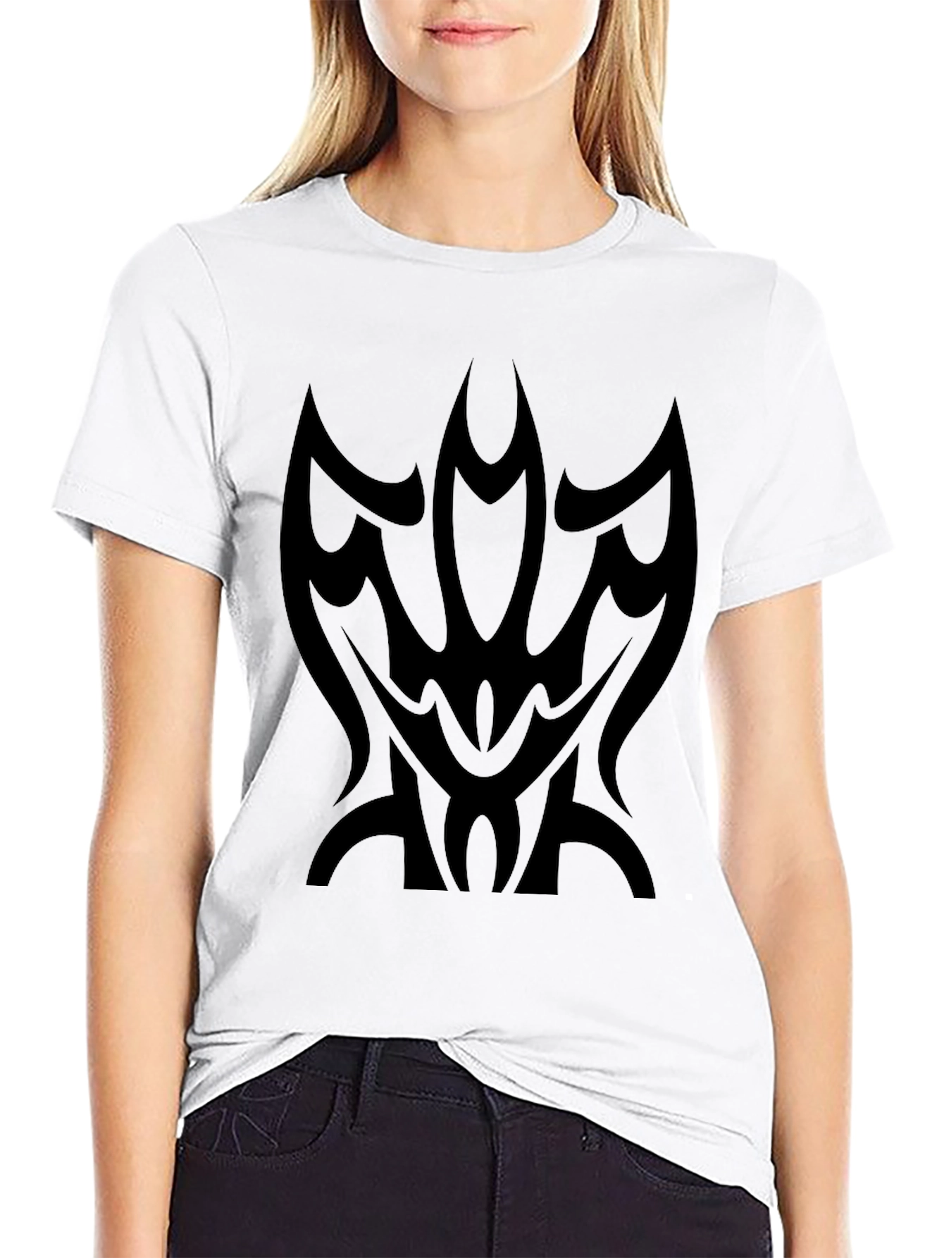 Tribal Design Black T-Shirt