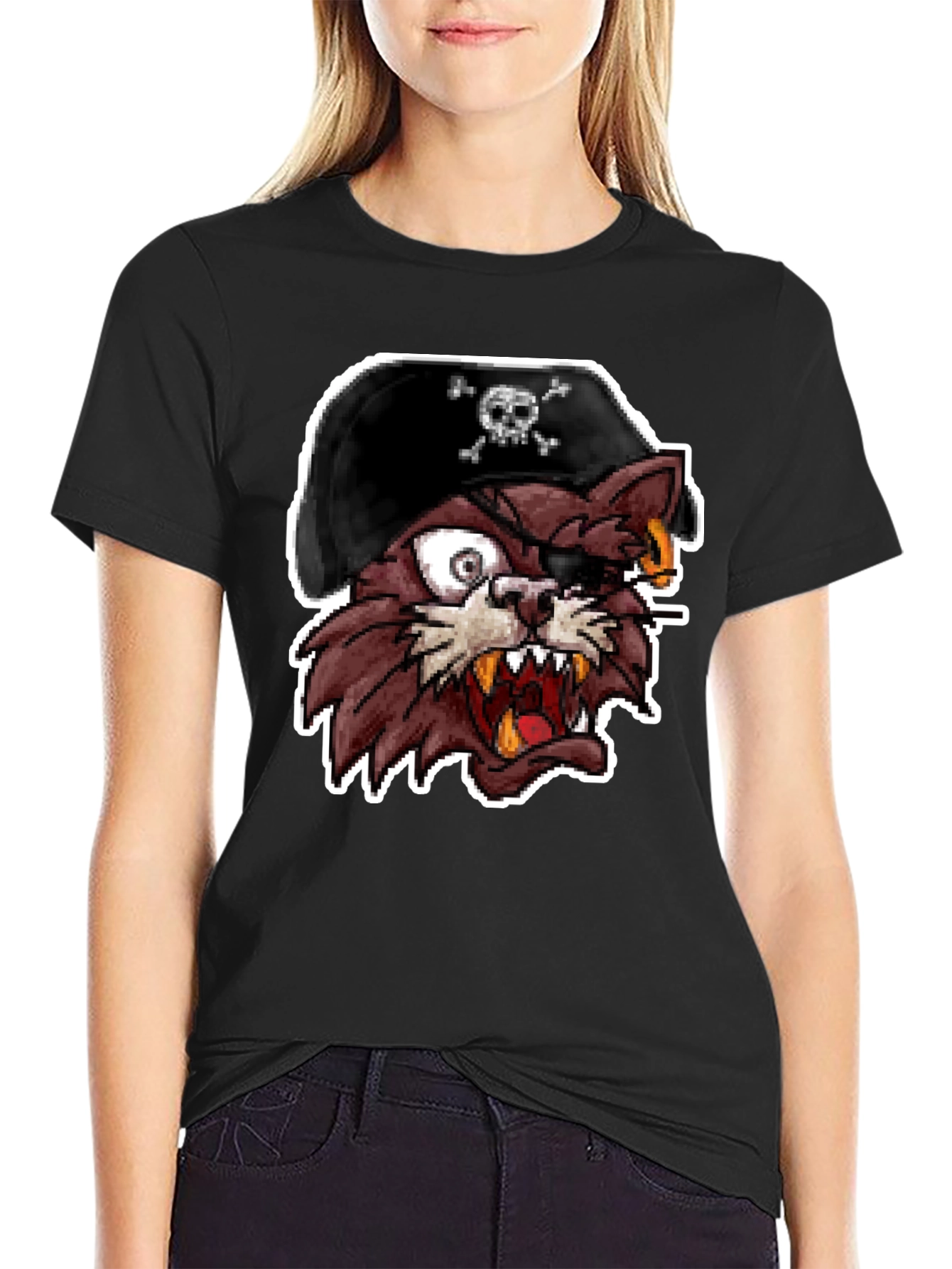 Pirate Cat Graphic T-Shirt