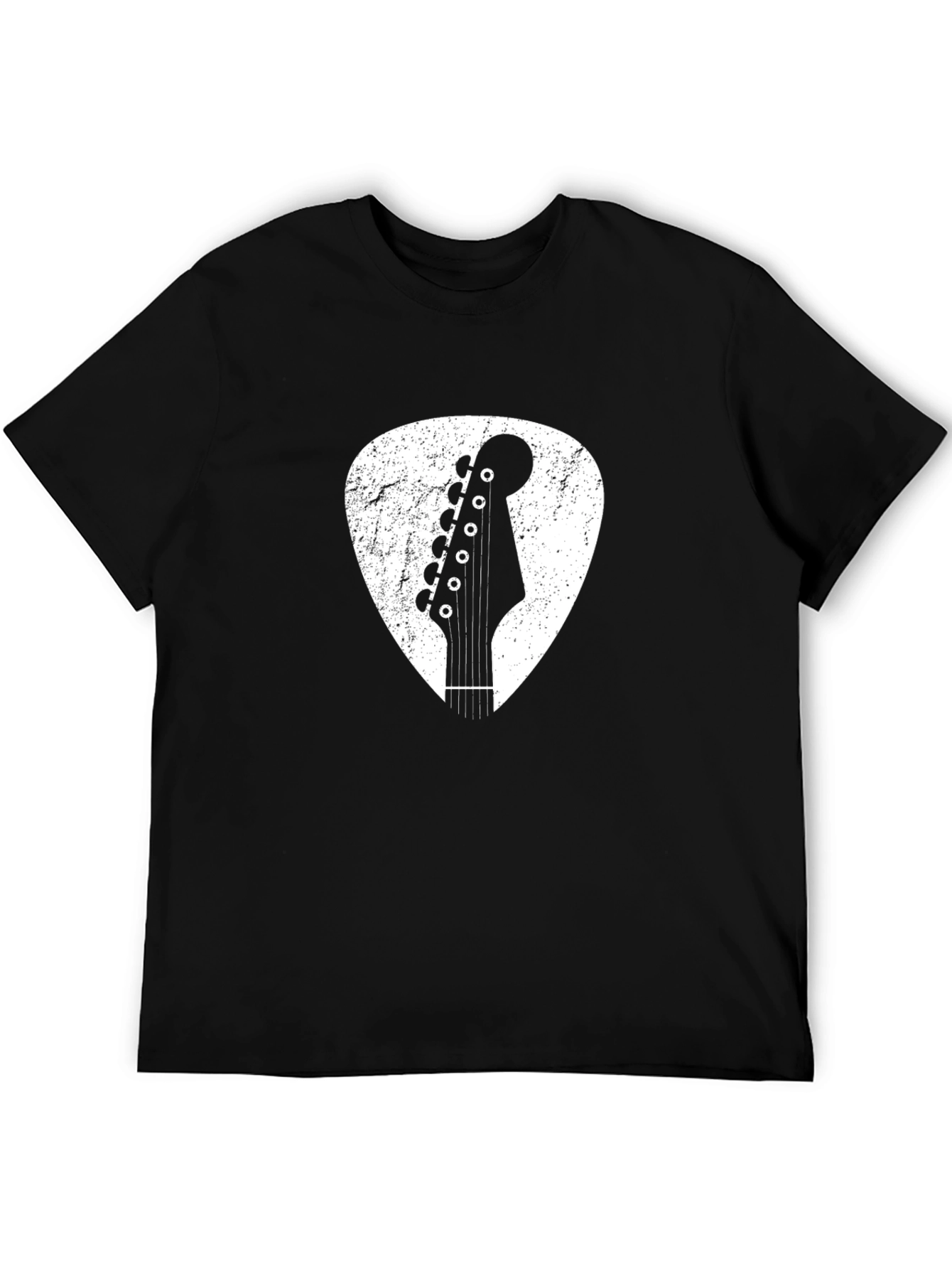 Guitar Pick Headstock Graphic Tee - Black