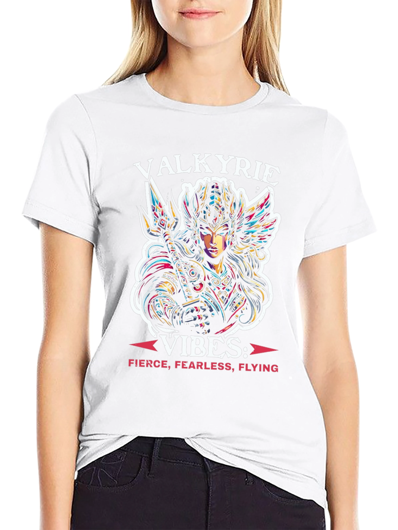 Valkyrie Vibes Graphic T-Shirt - Fierce & Fearless