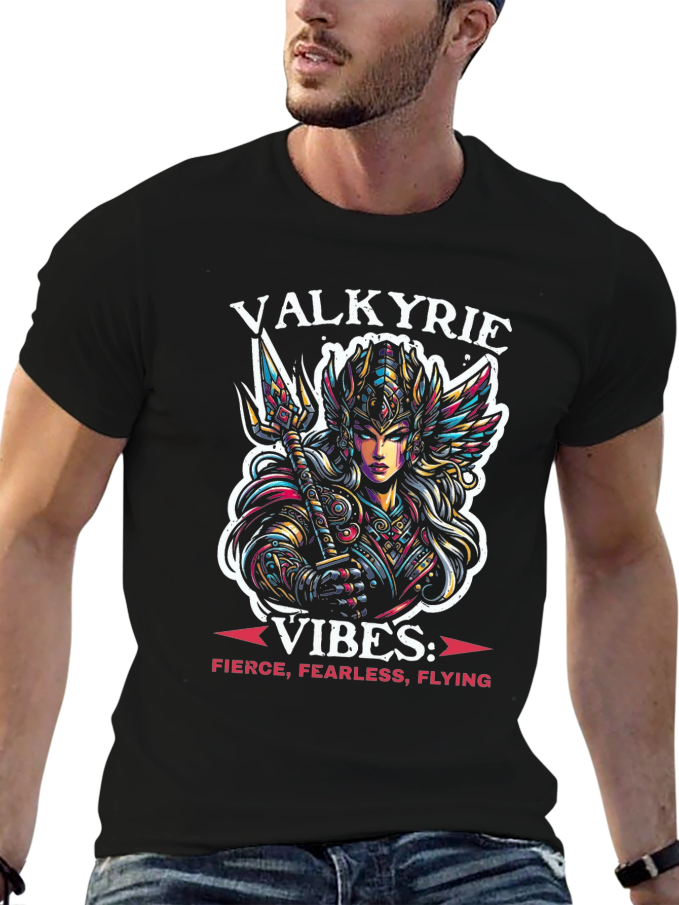 Valkyrie Vibes Graphic T-Shirt - Fierce & Fearless