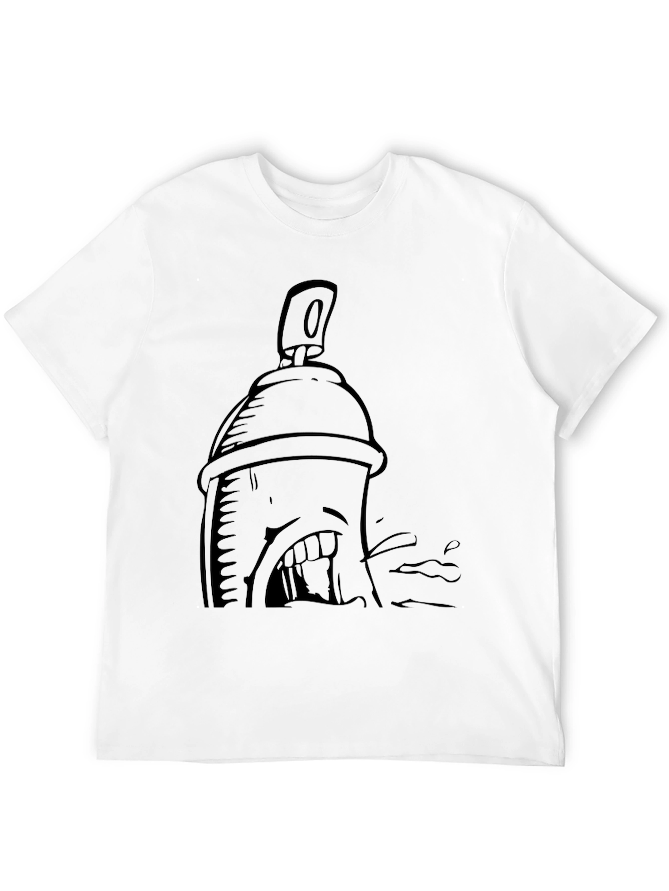 Spray Can Graphic Black T-Shirt
