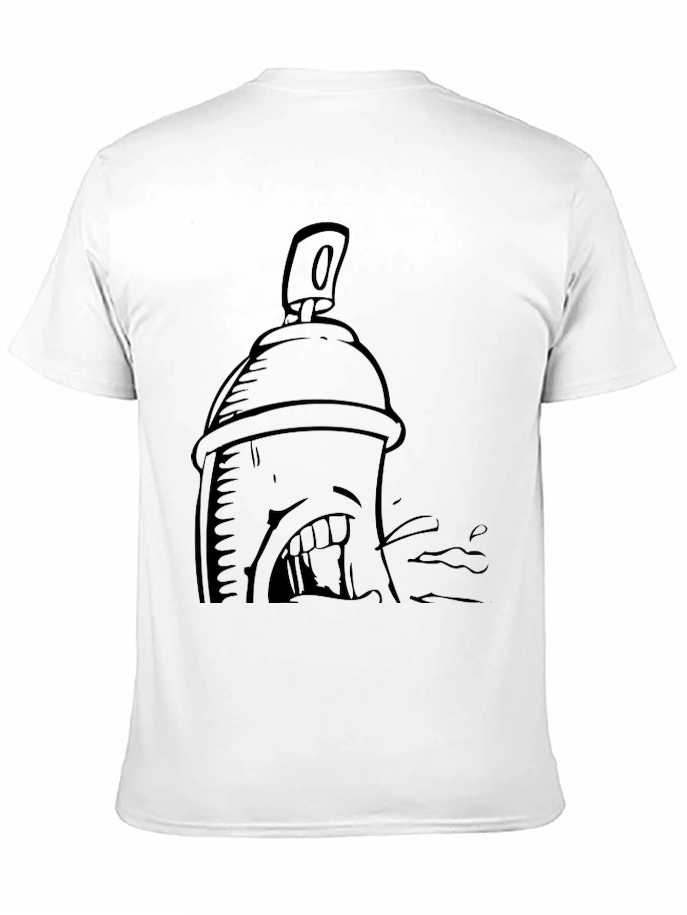 Spray Can Graphic Black T-Shirt