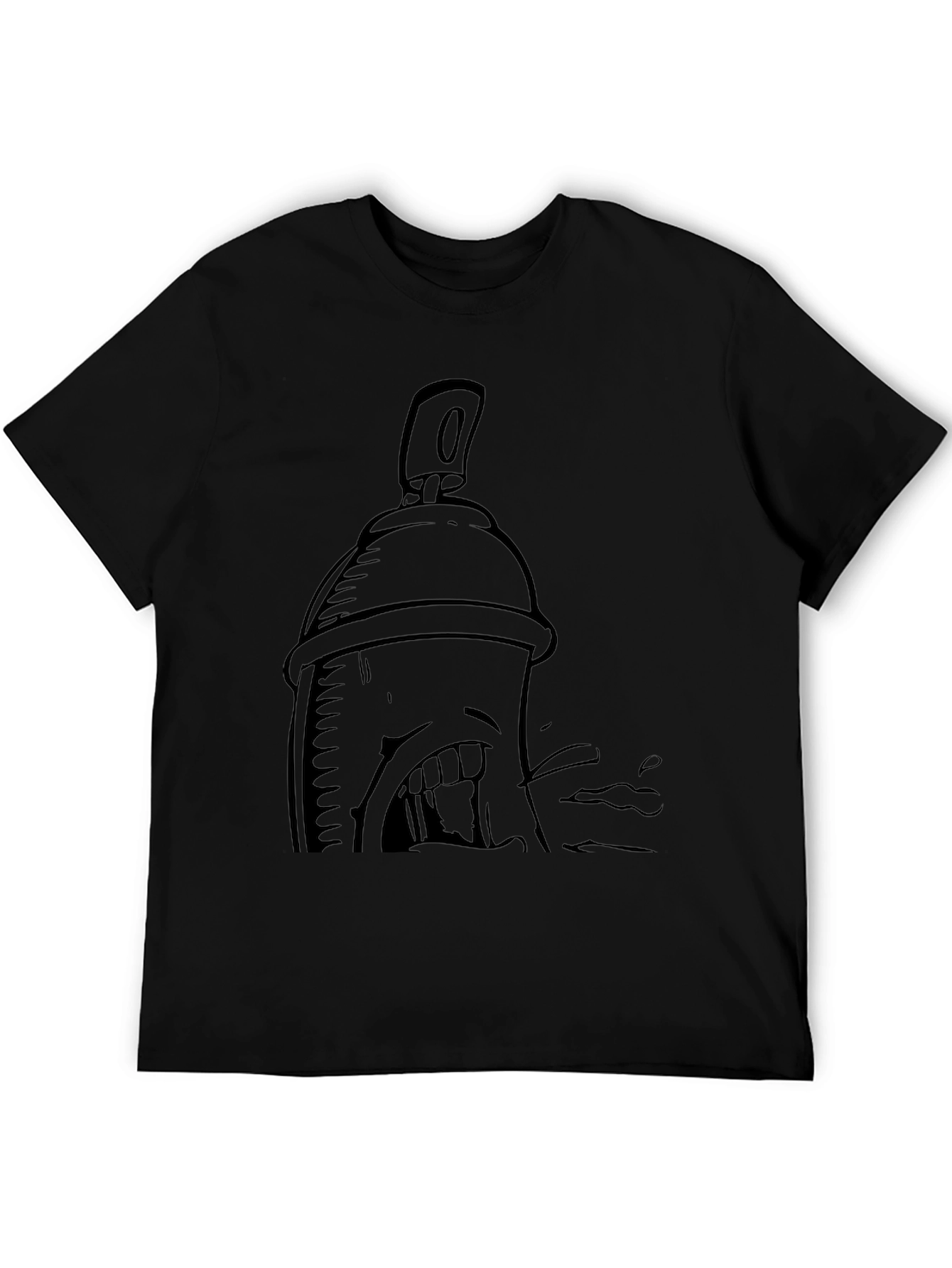 Spray Can Graphic Black T-Shirt