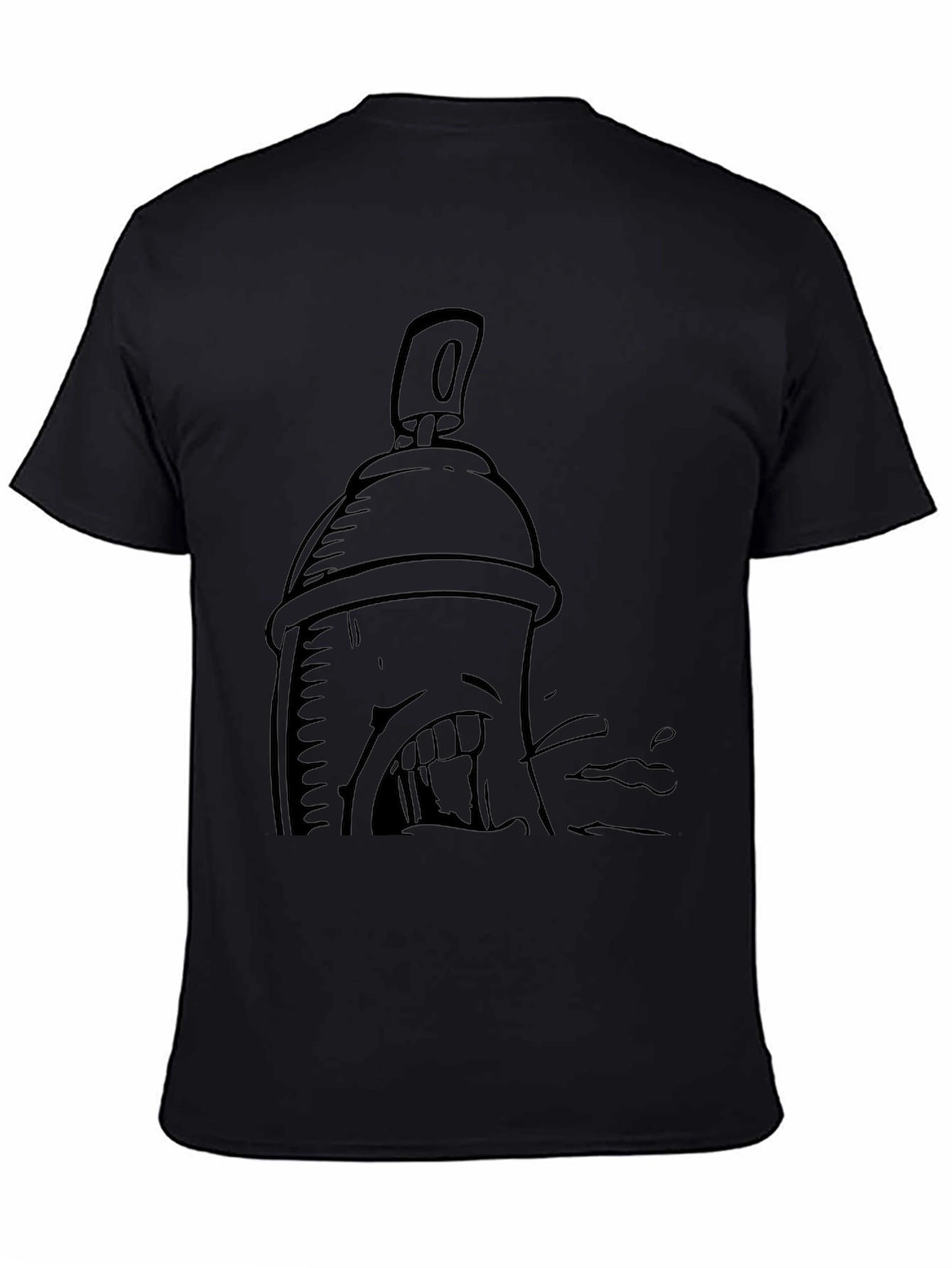Spray Can Graphic Black T-Shirt