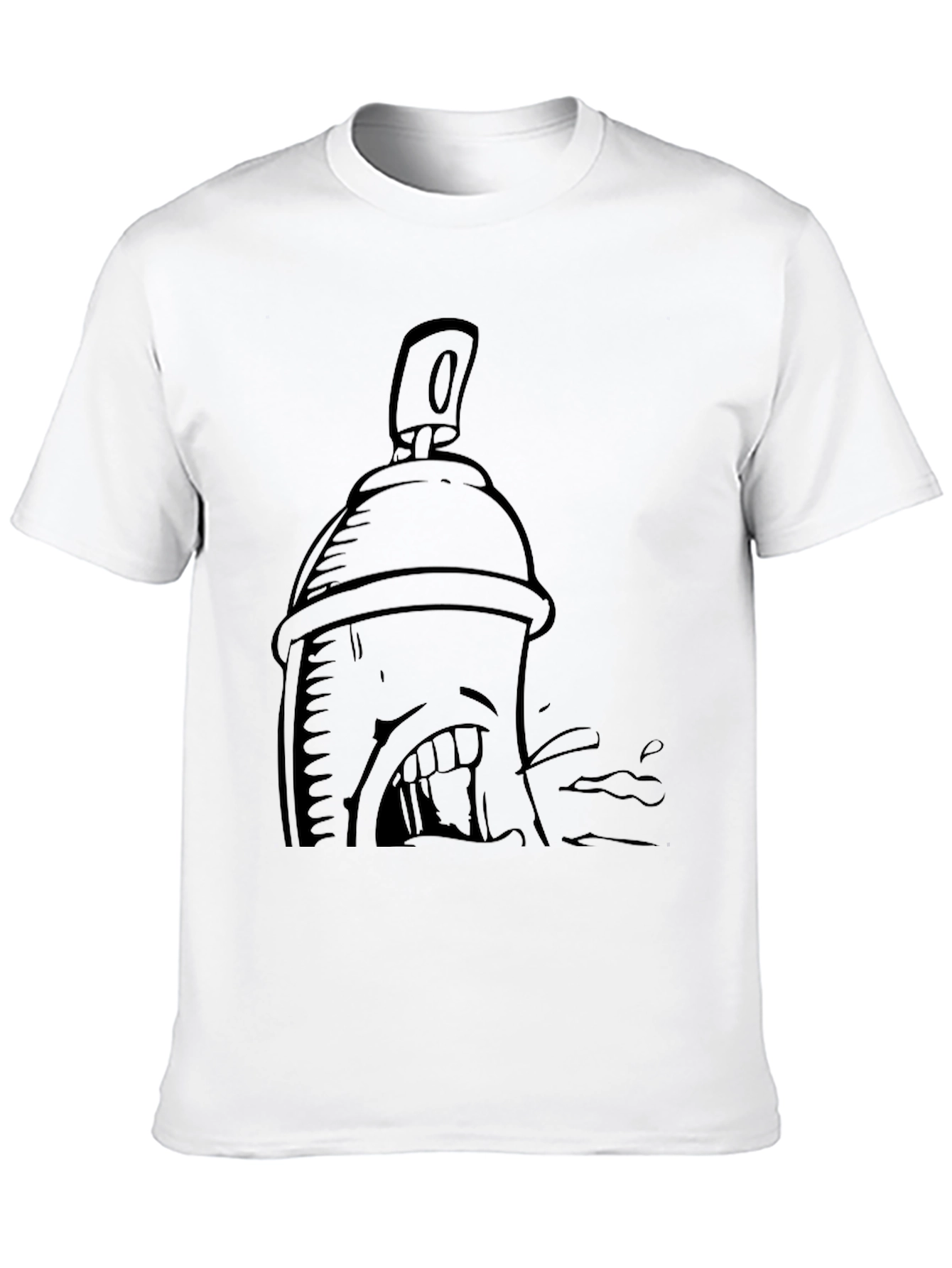 Spray Can Graphic Black T-Shirt