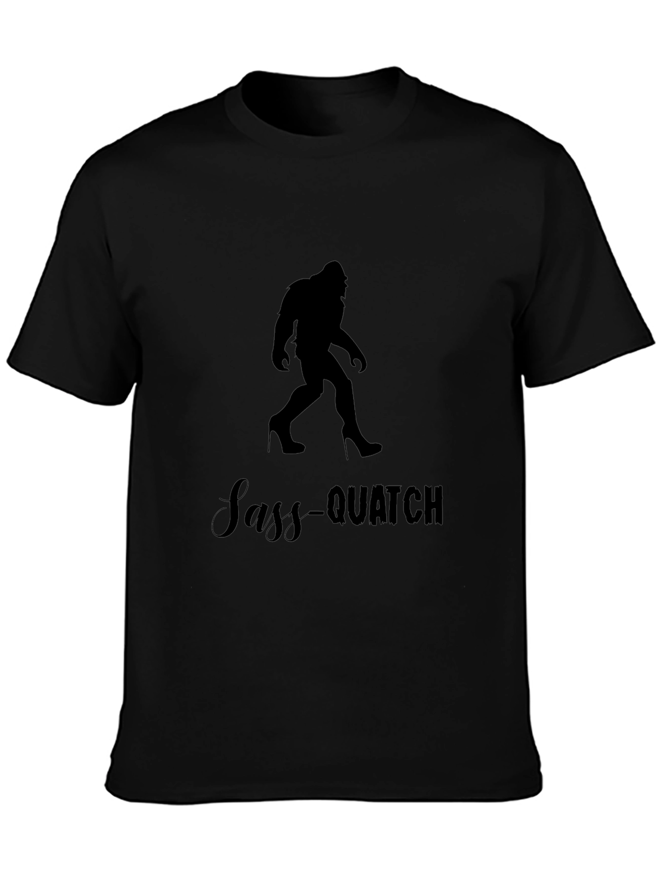 Sass-Quatch Black Graphic Tee