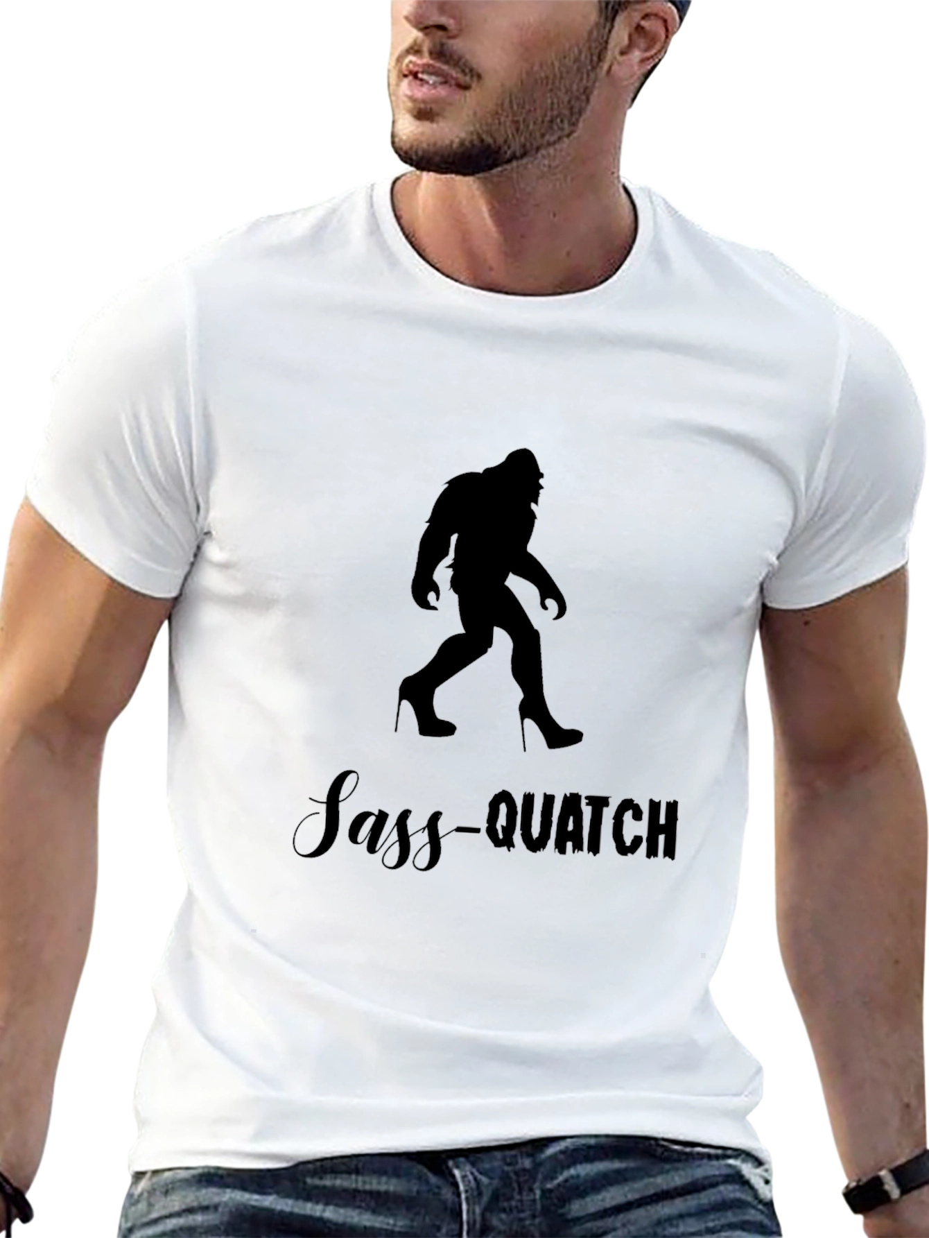 Sass-Quatch Black Graphic Tee