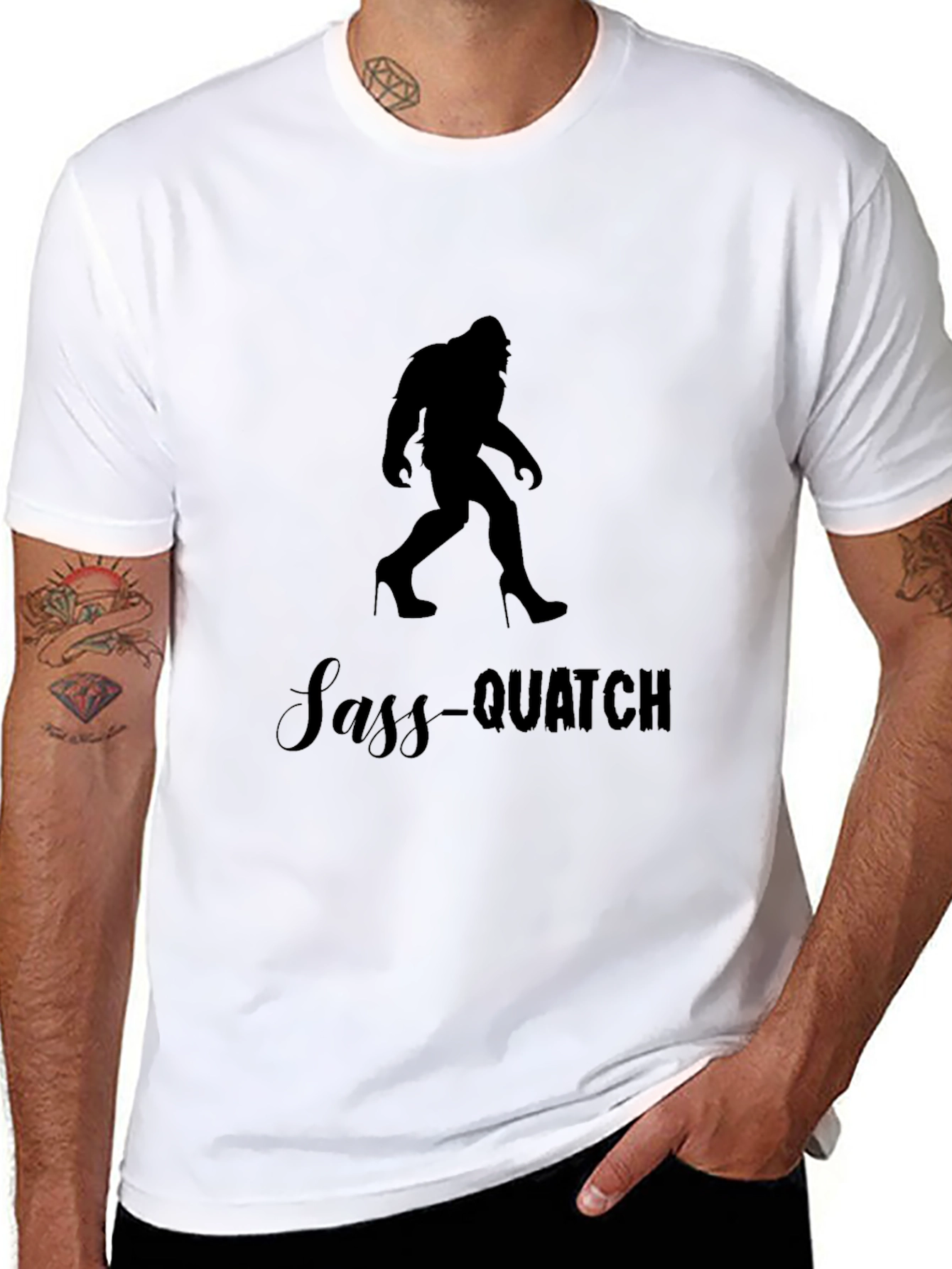 Sass-Quatch Black Graphic Tee