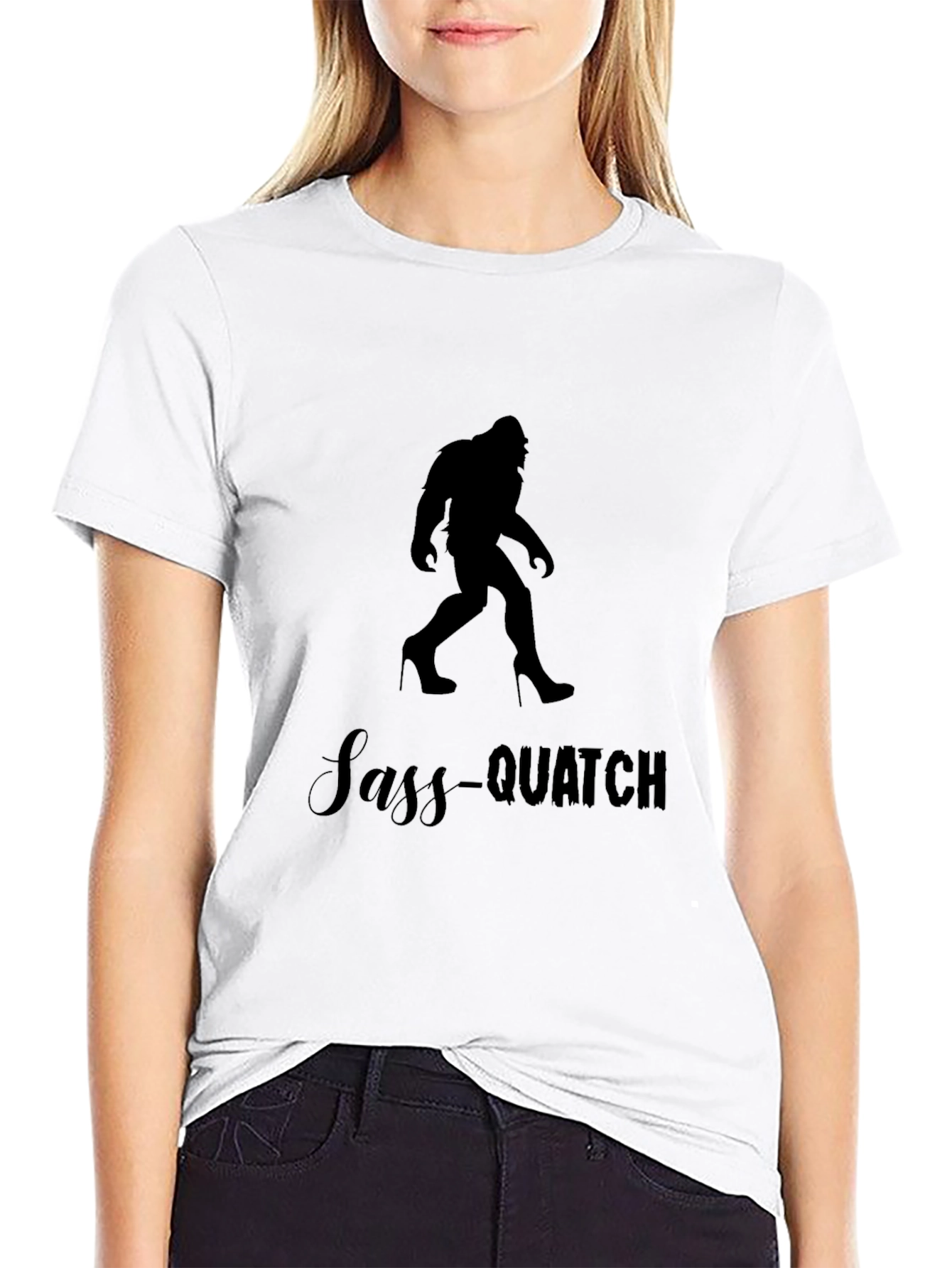 Sass-Quatch Black Graphic Tee