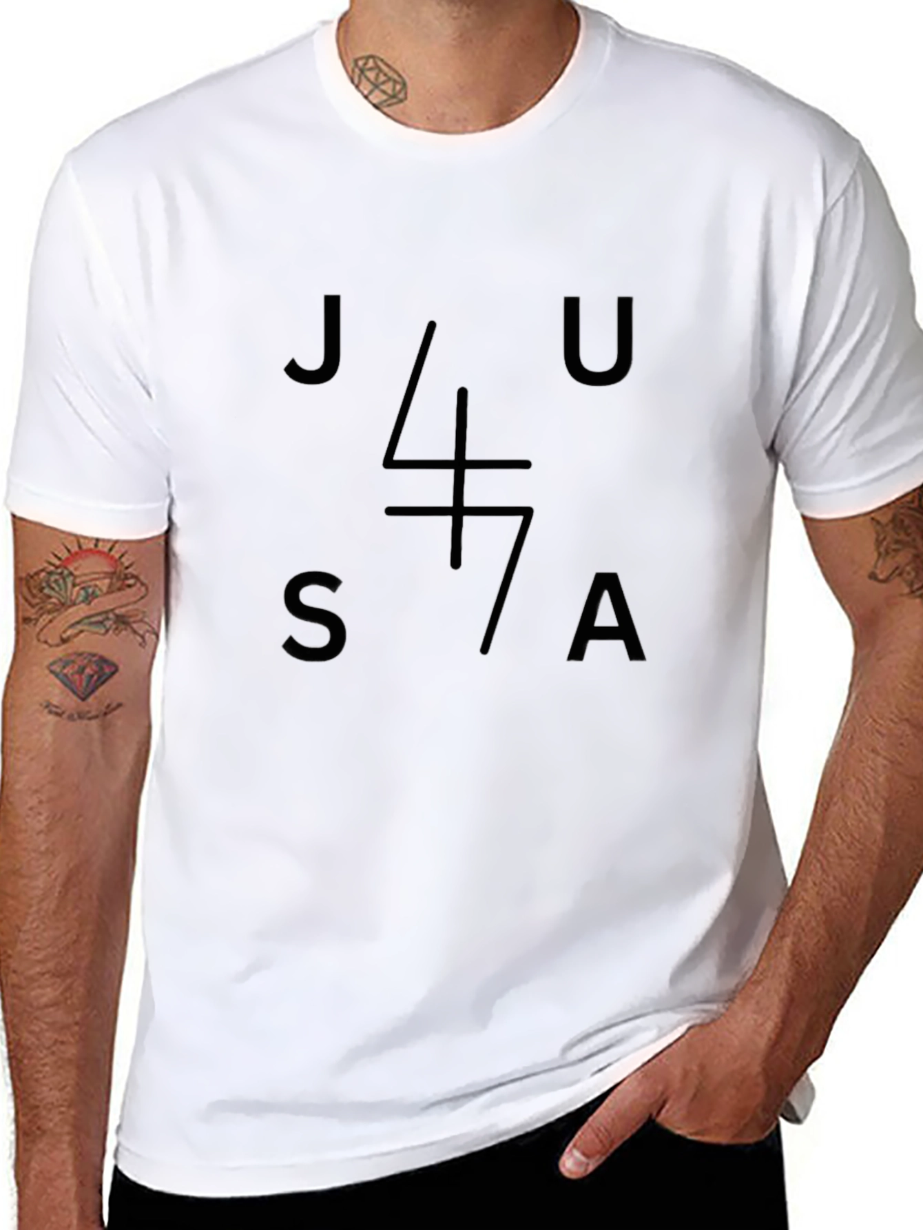 Minimalist JU47A T-Shirt - Classic Black Tee