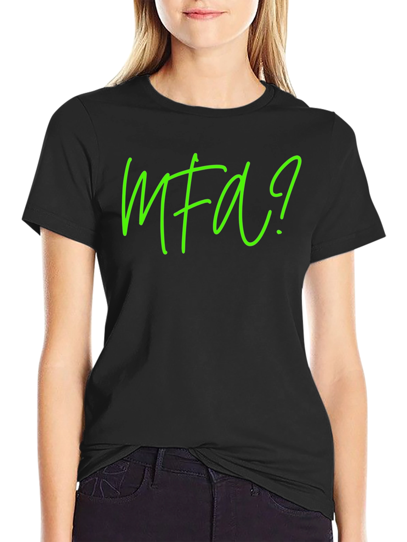 MFA? Graphic Tee - Soft Black Cotton T-Shirt