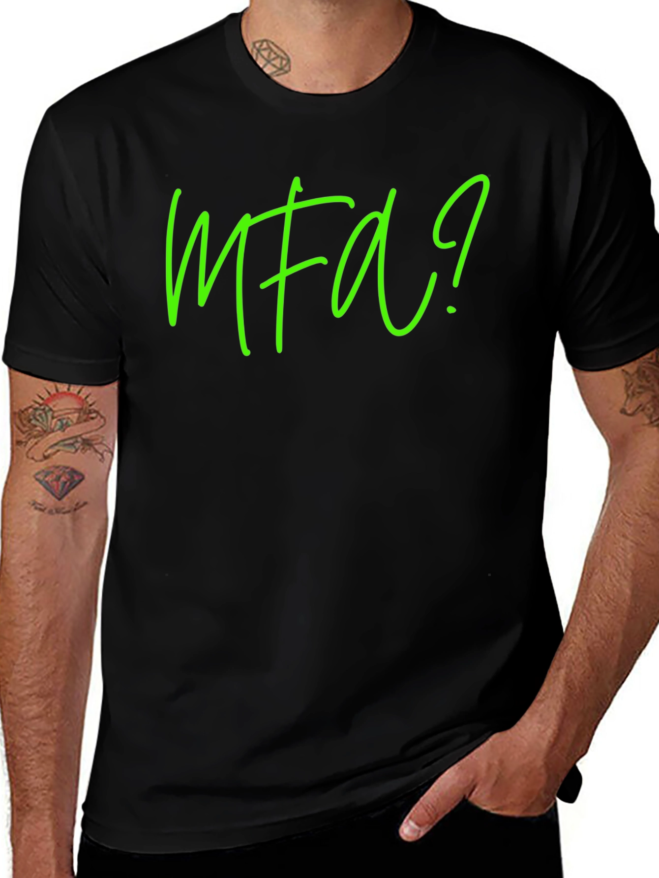MFA? Graphic Tee - Soft Black Cotton T-Shirt